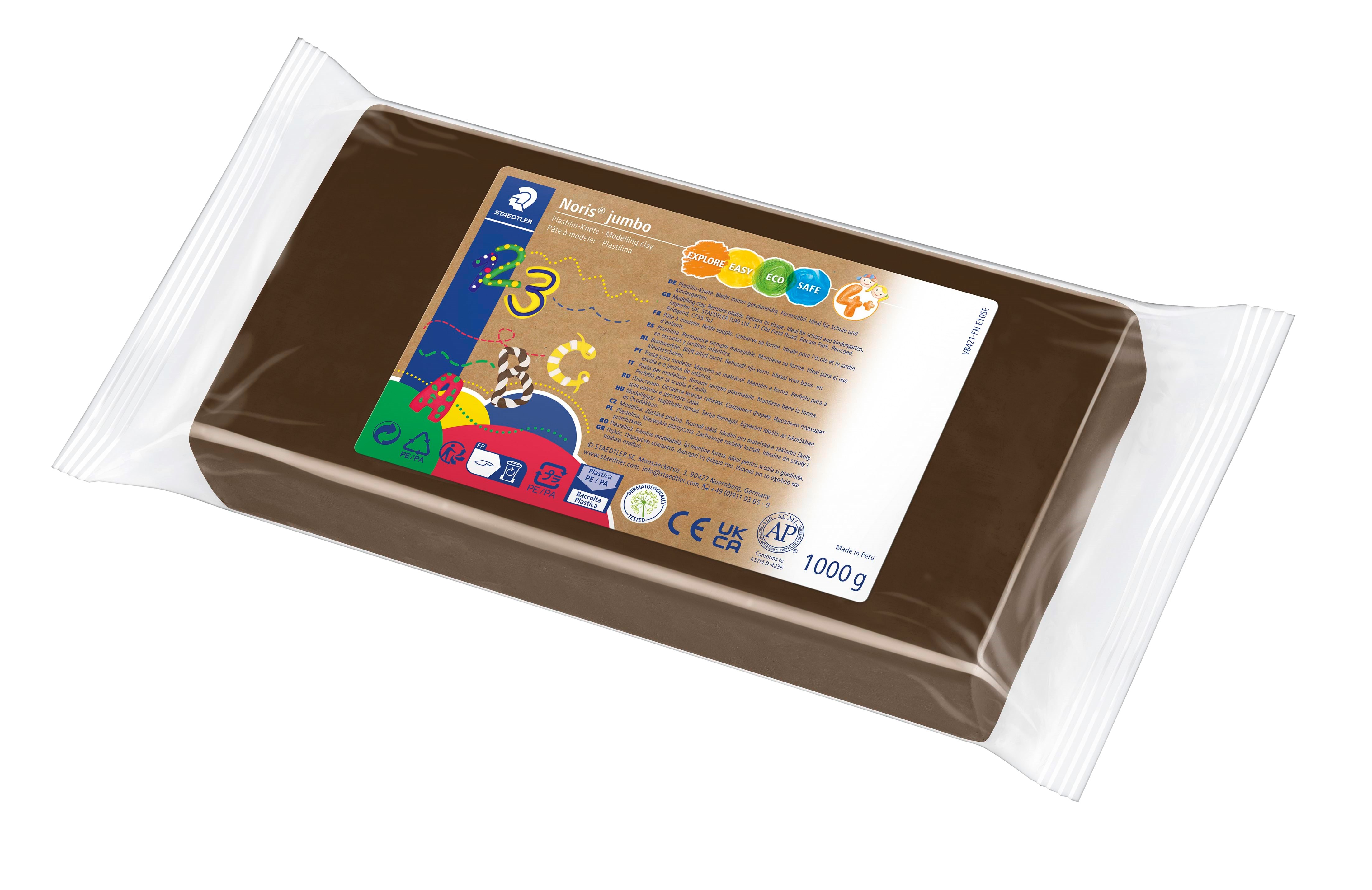Staedtler Modelling Clay Noris j. Brown 1kg - Hobby Zubehoer 8421-7