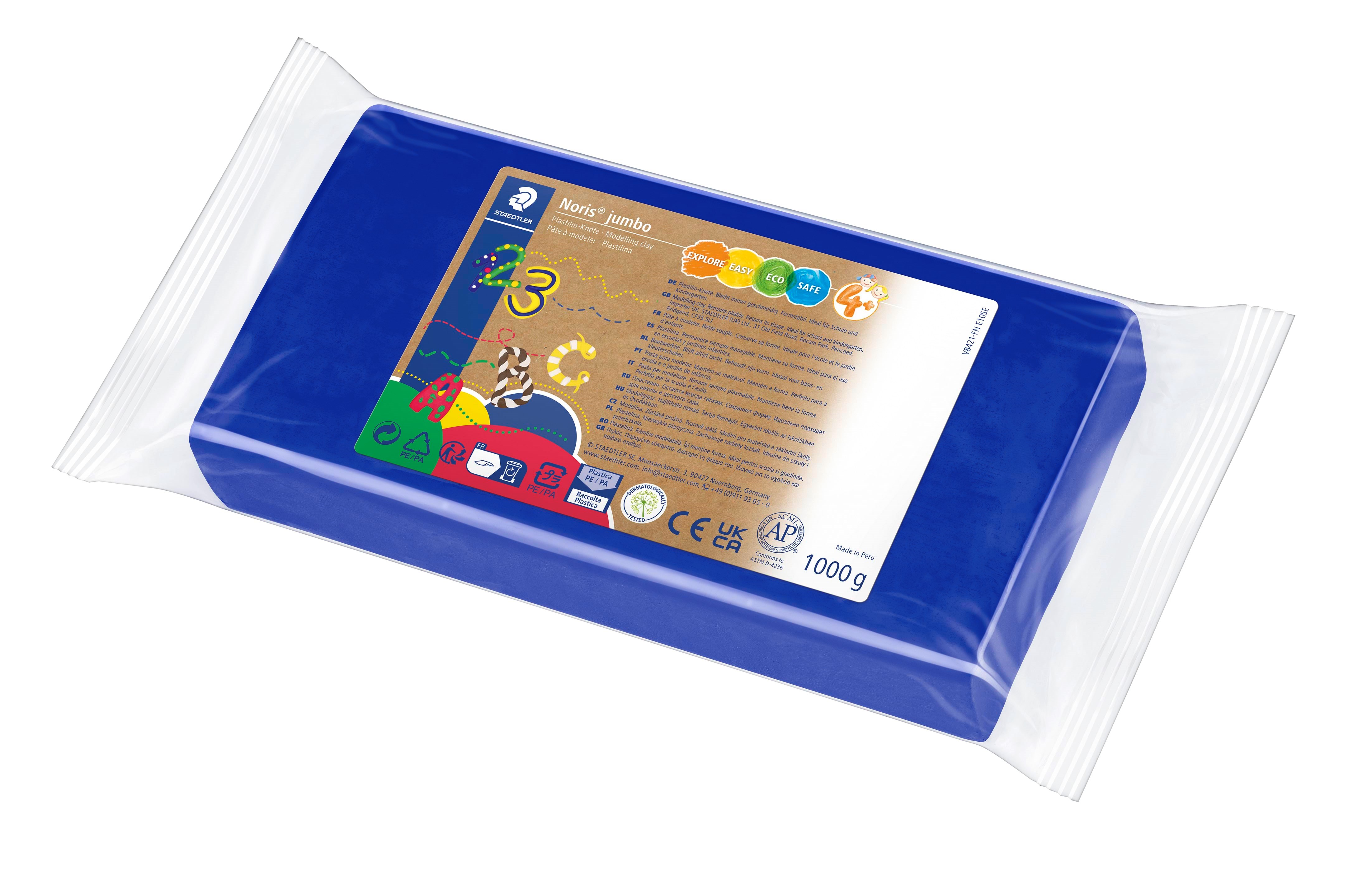Staedtler Modelling Clay Noris j. Blue 1kg - Hobby Zubehoer 8421-37