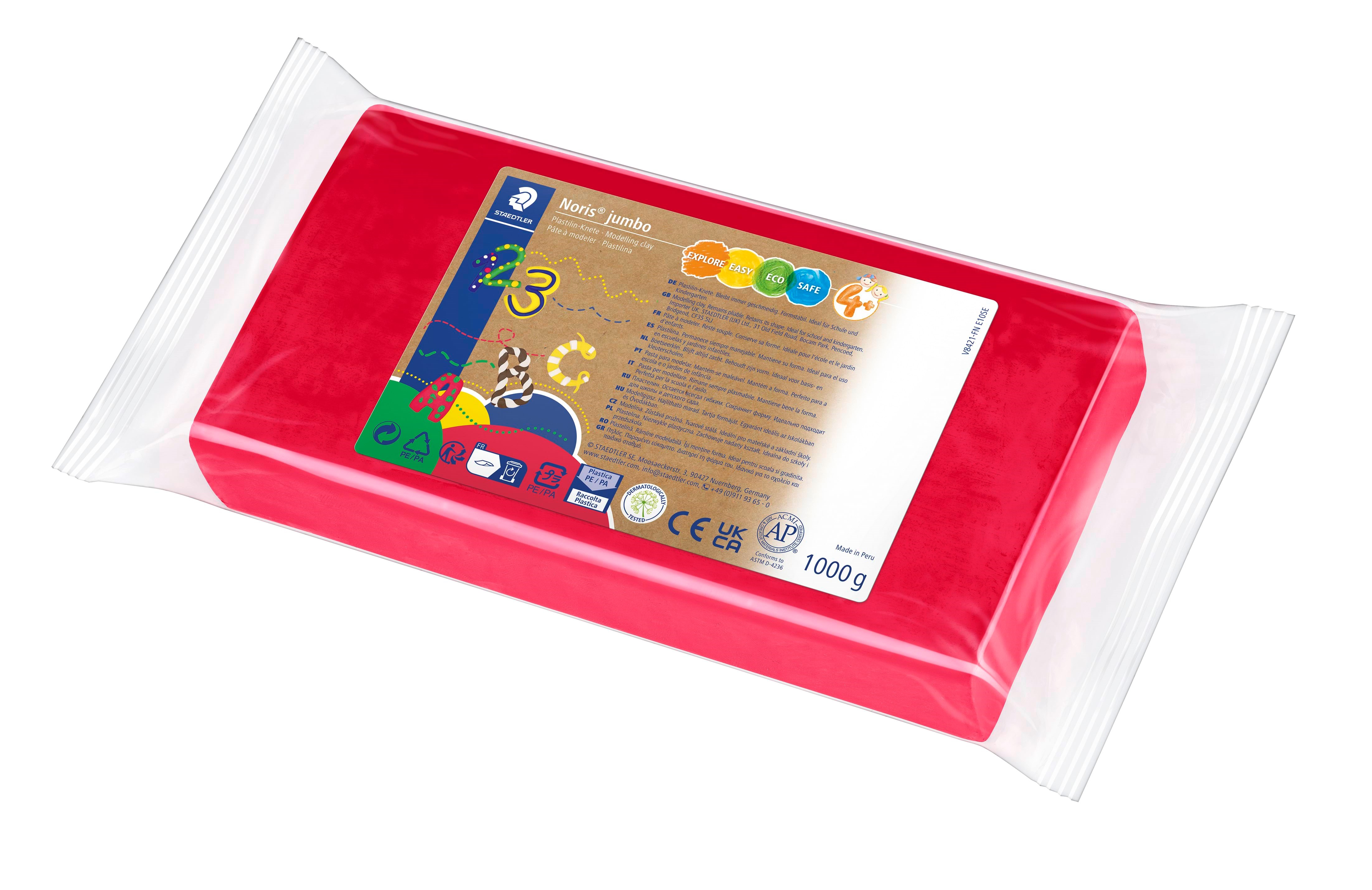 Staedtler Modelling Clay Noris j. Red 1kg - Hobby Zubehoer