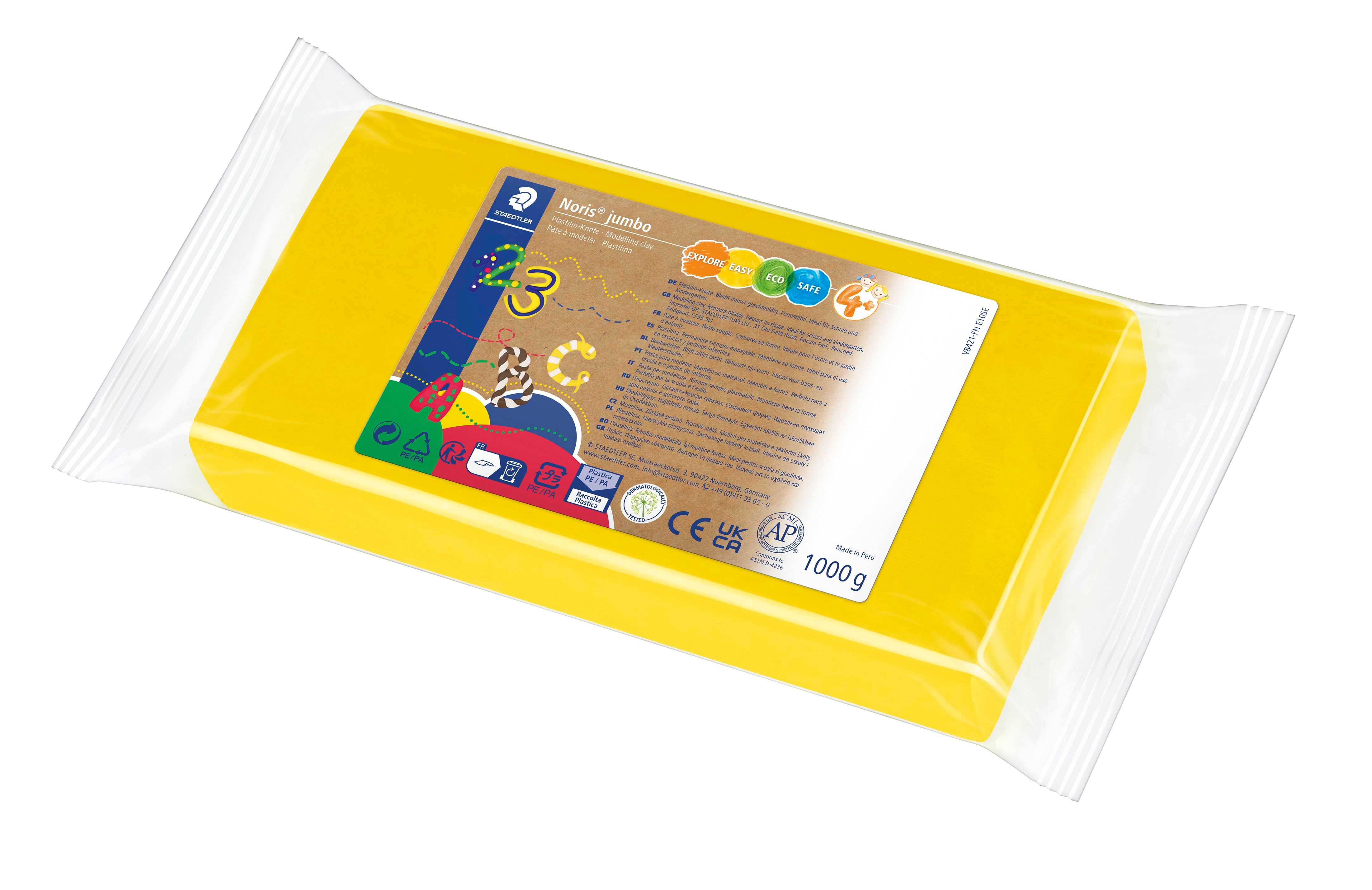 Staedtler Modelling Clay Noris j. Yellow 1kg - Hobby Zubehoer 8421-1