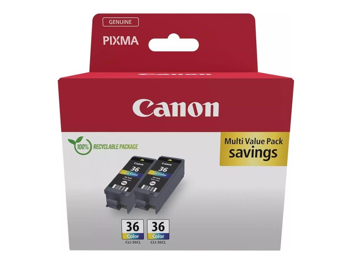 Canon Cli-36 / 1511b025 3-color Twin Pac - Druckerzubehoer Tinte Toner Farbe ( Cyan, Magenta, Gelb)