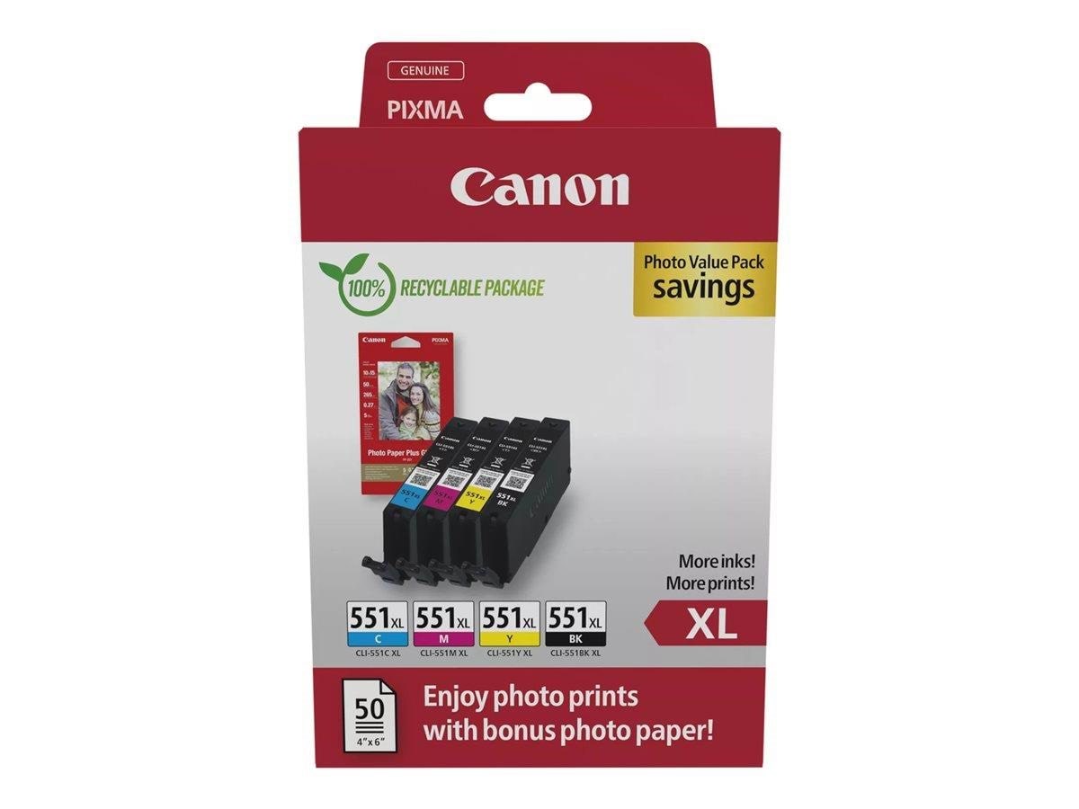 Canon Cli-551xl / 6443b008 High Value Pa - Papier Fotopapier Und Etiketten