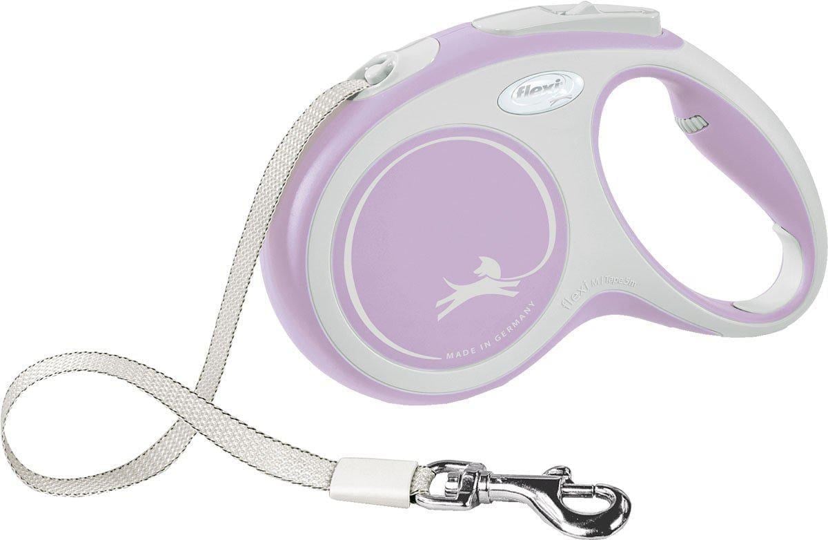 Flexi New Comfort S Tape Leash 5m 15kg Pink - Hunde 600.7803