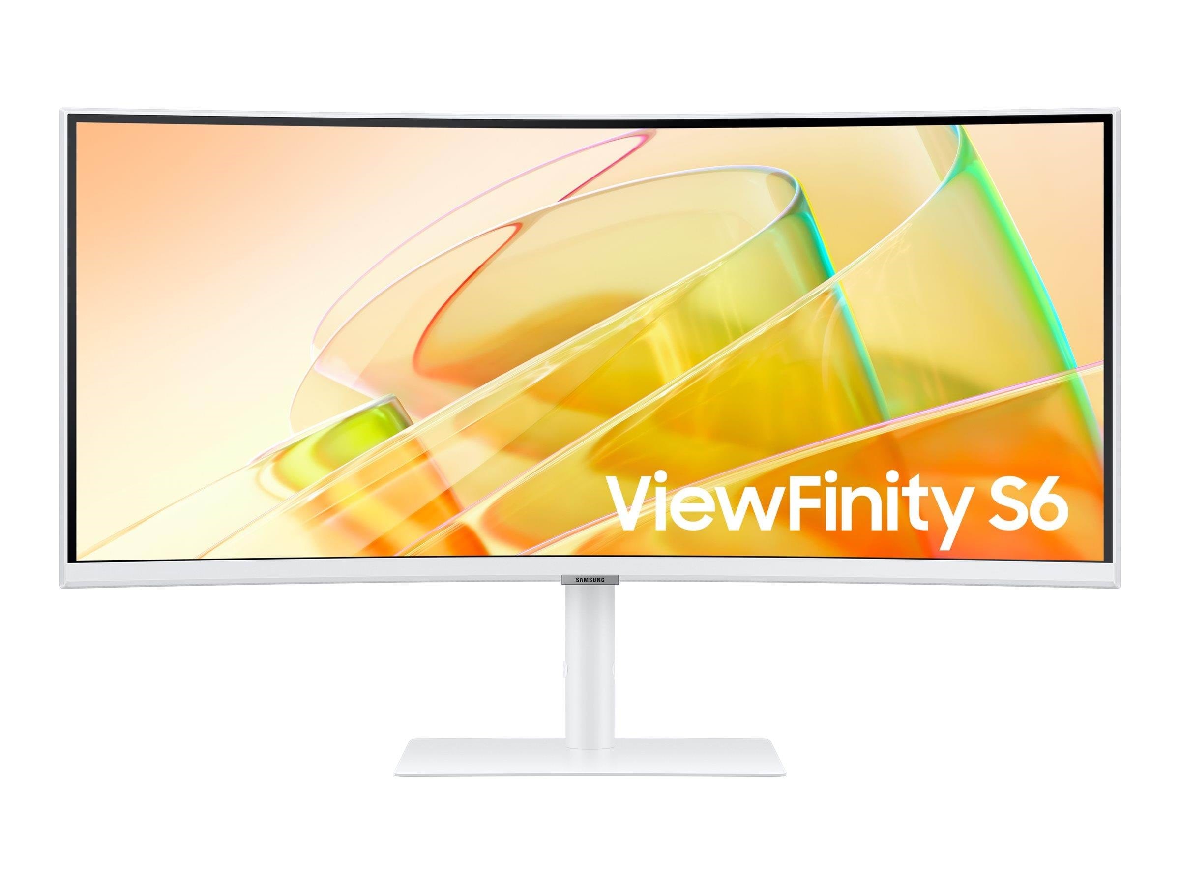 34" Samsung Viewfinity S6 S34c650tau - 3440x1440 (Uwqhd) - 100hz - VA - 90w Usb-c - Kvm Switch - Bildschirm White Ls34c650tauxen