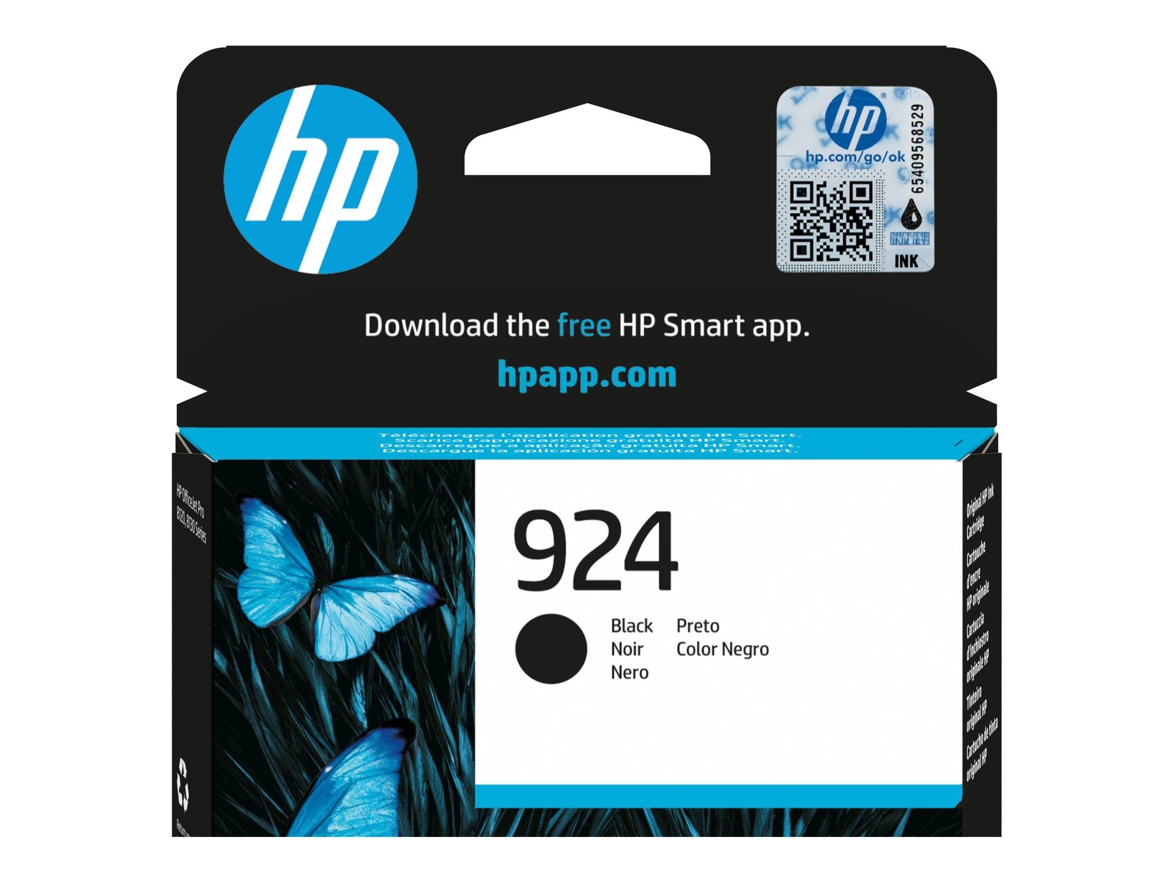 HP 924 / 4k0u6ne Black Ink - Druckerzubehoer Tinte Toner Schwarz