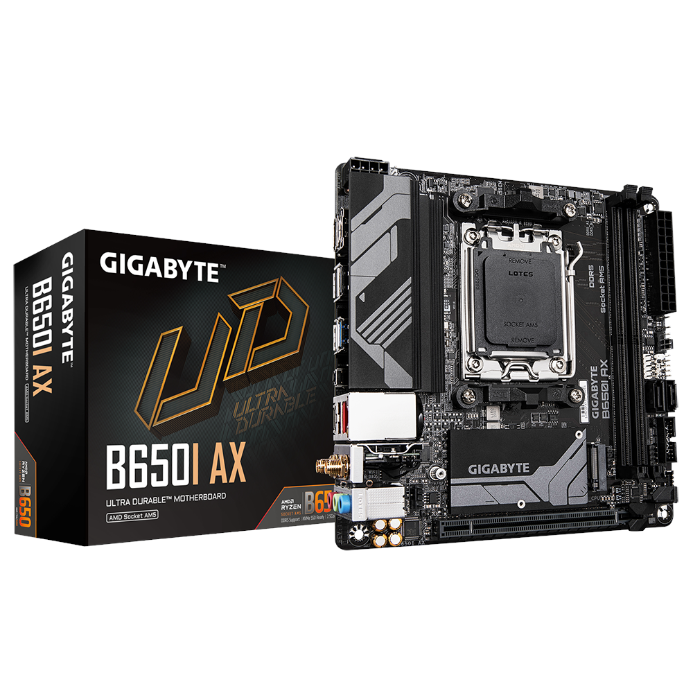 Gigabyte B650i AX Mainboard - Amd B650 - Amd Am5 - Ddr5 Ram - Mini-itx