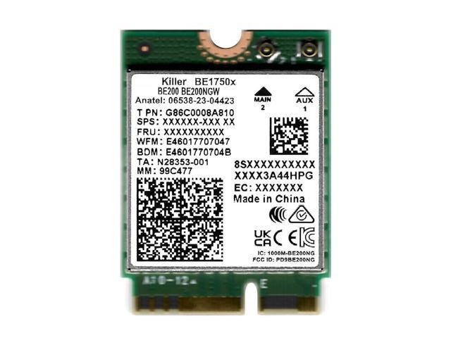 Intel Killer Be1750 Wi-fi 7 2x2 + BT 5.4 / Without Vpro - Netzwerkadapter Netzkarte Druckserver Usw