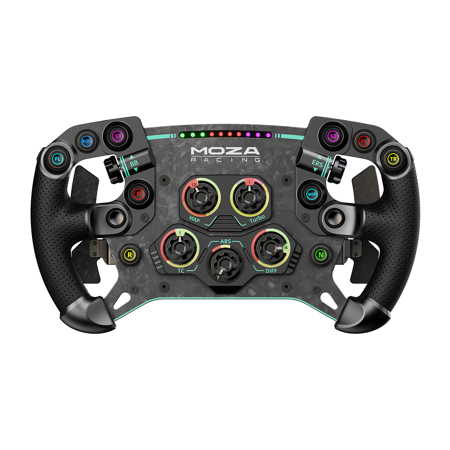 Moza Racing GS V2p Microfiber Leather GT Steering Wheel - Wired Lenkrad - PC - Gaming Zubehoer
