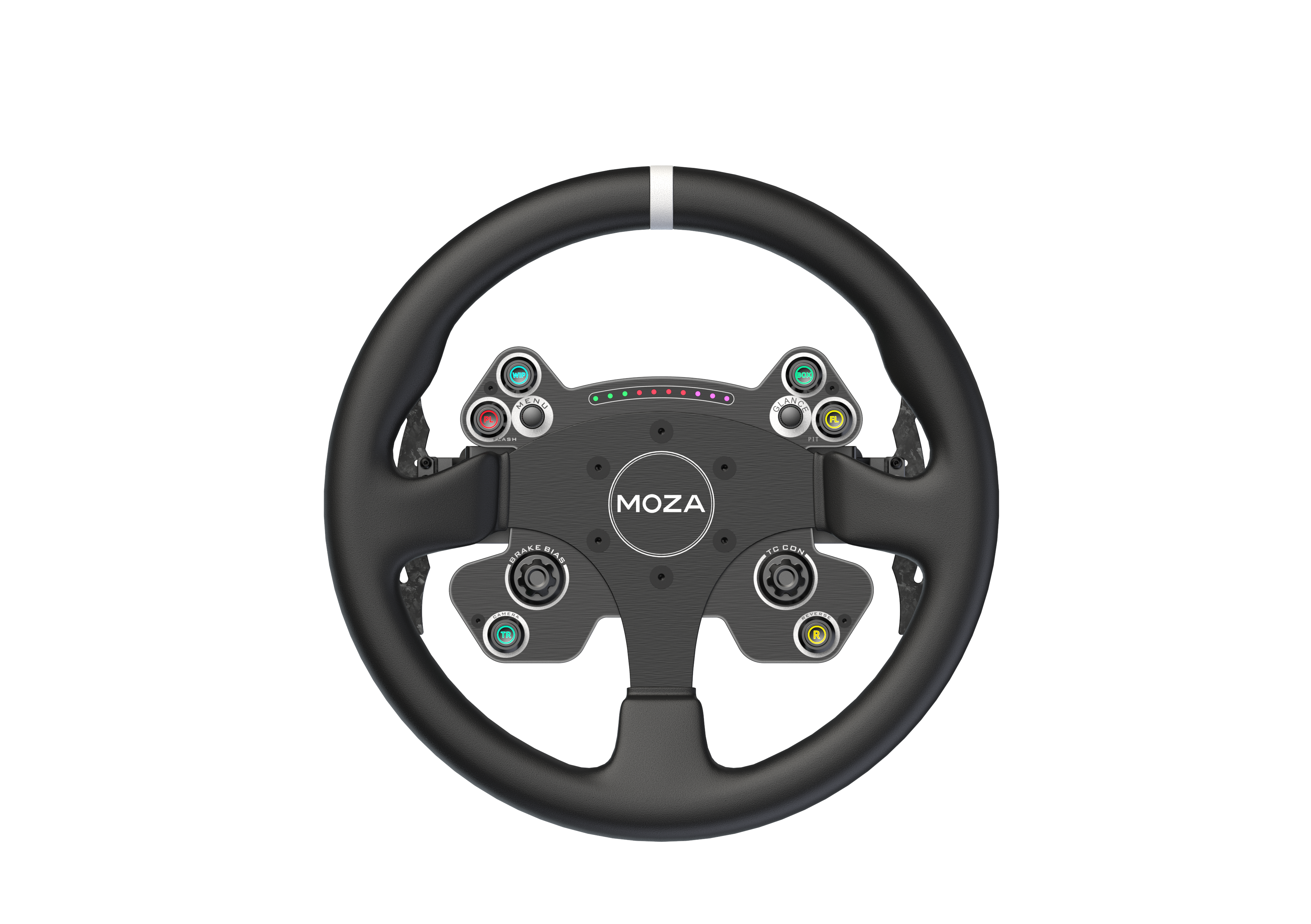 Moza Racing CS V2p Steering Wheel - Leather (33 cm) - Wired Lenkrad - PC - Gaming Zubehoer Rs057