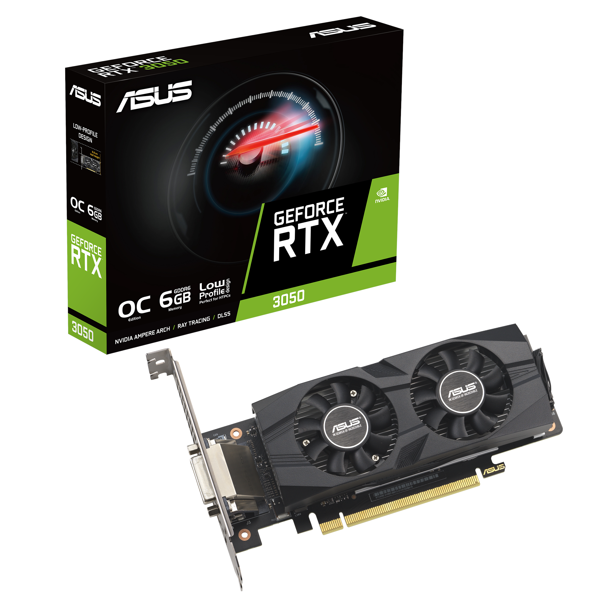 Asus Geforce Rtx 3050 Low Profile OC - 6gb Gddr6 Ram - Grafikkarte 90yv0kq0-m0na00