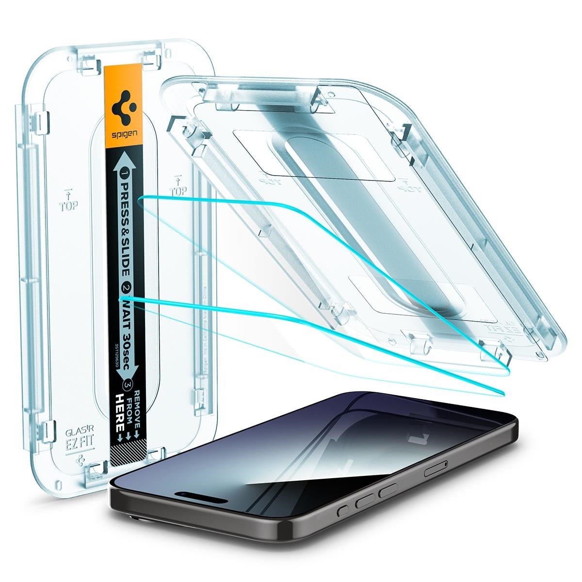 Spigen Glass tR EZ Fit 2 Pack - Transparency - Iphone 15 Pro Max - Handys Schutzfolie