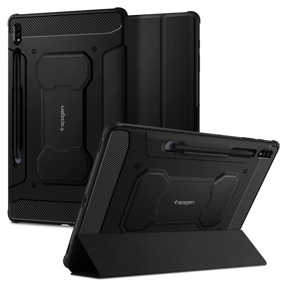 Spigen Rugged Armor Pro - Black - Samsung Galaxy Tab S7+/S8+ - Tablets Cover Case