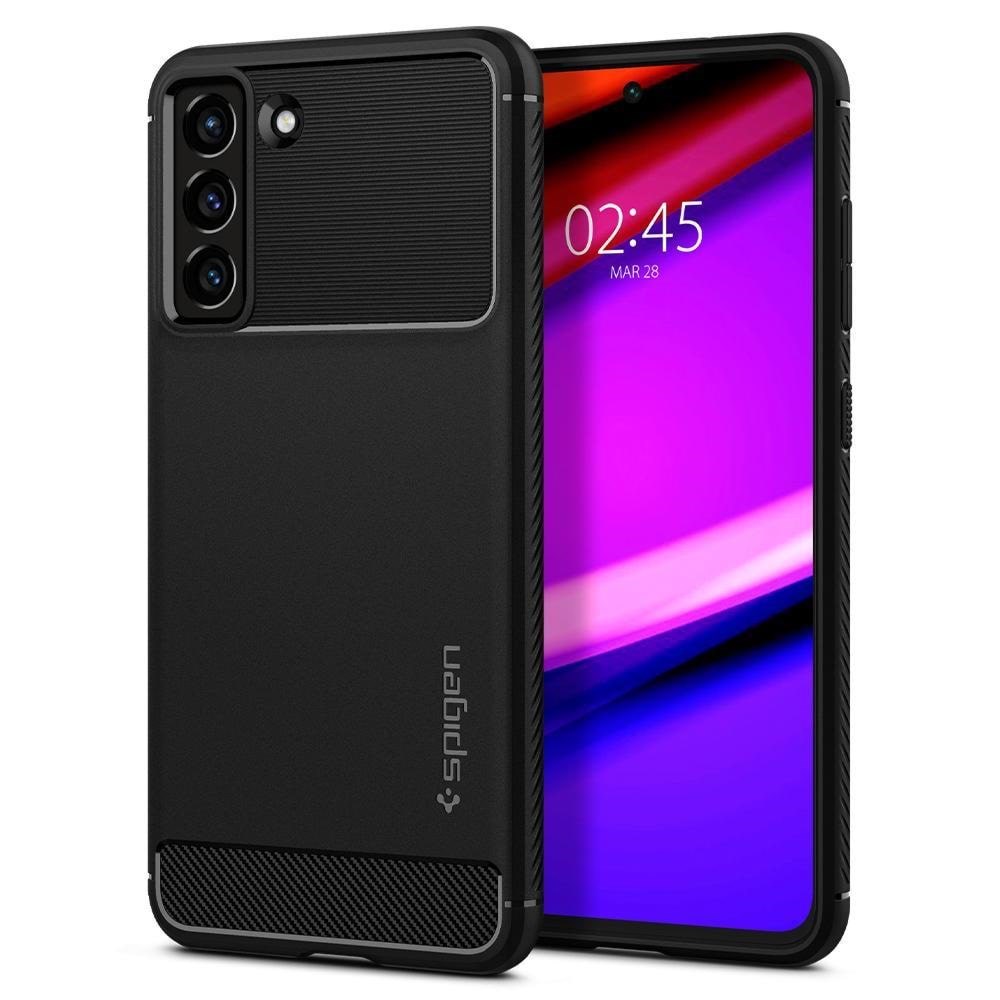 Spigen Rugged Armor - Black - Samsung Galaxy S21 FE 5G - Handys Cover Cases