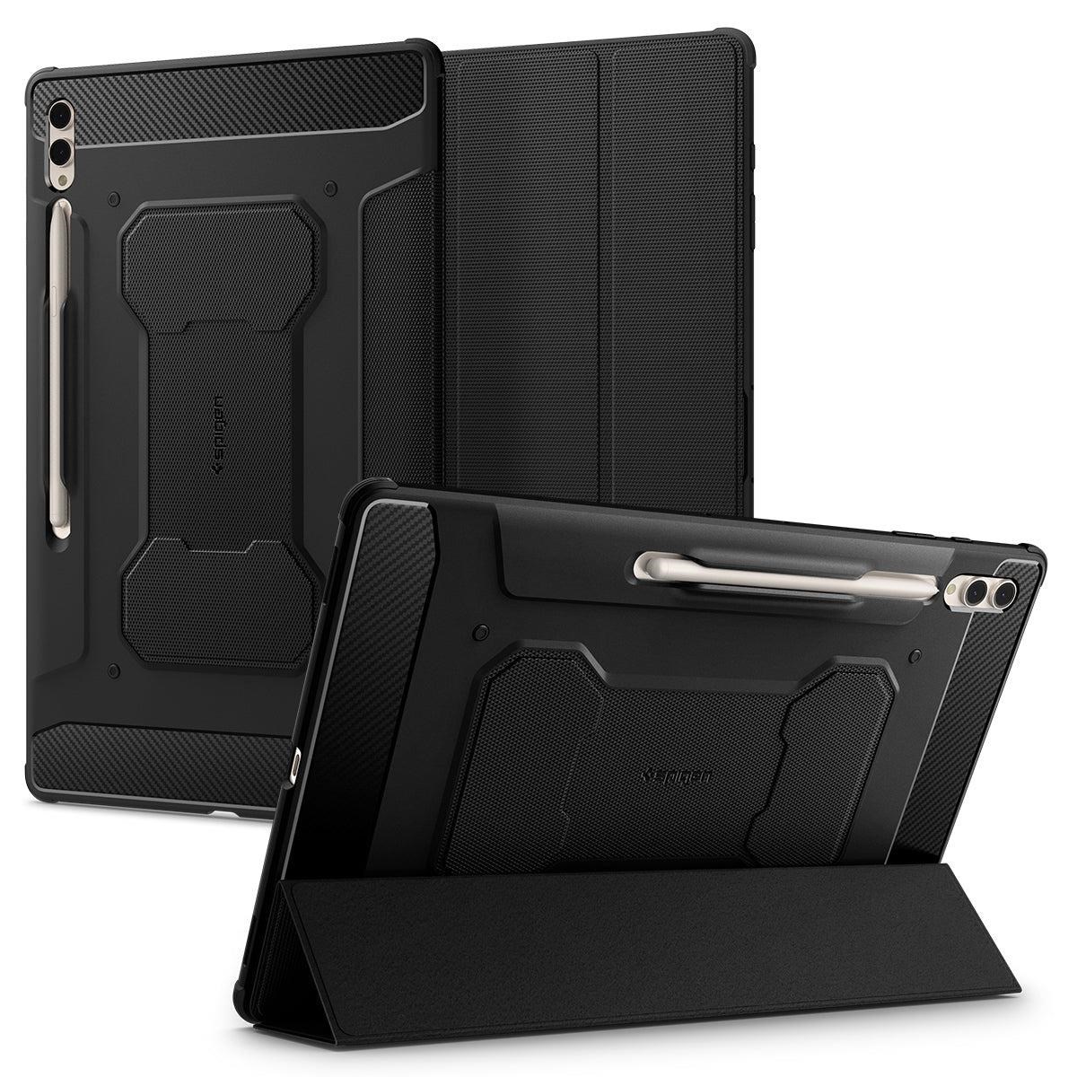 Spigen Rugged Armor Pro - Black - Samsung Galaxy Tab S10/s9/s8 Ultra - Tablets Cover Case Acs06538