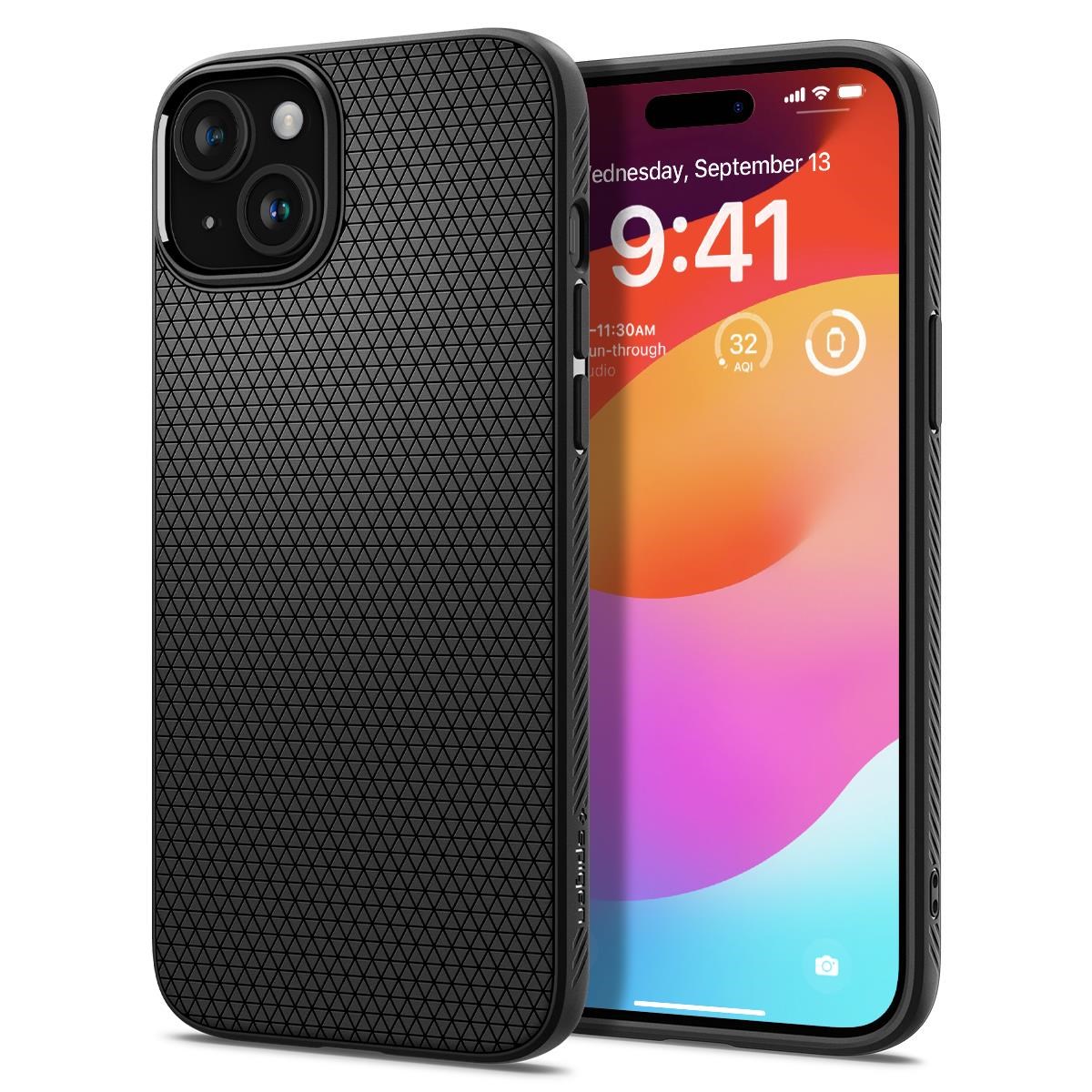 Spigen Liquid Air - Matte Black - Iphone 15 - Handys Cover Cases Acs06790