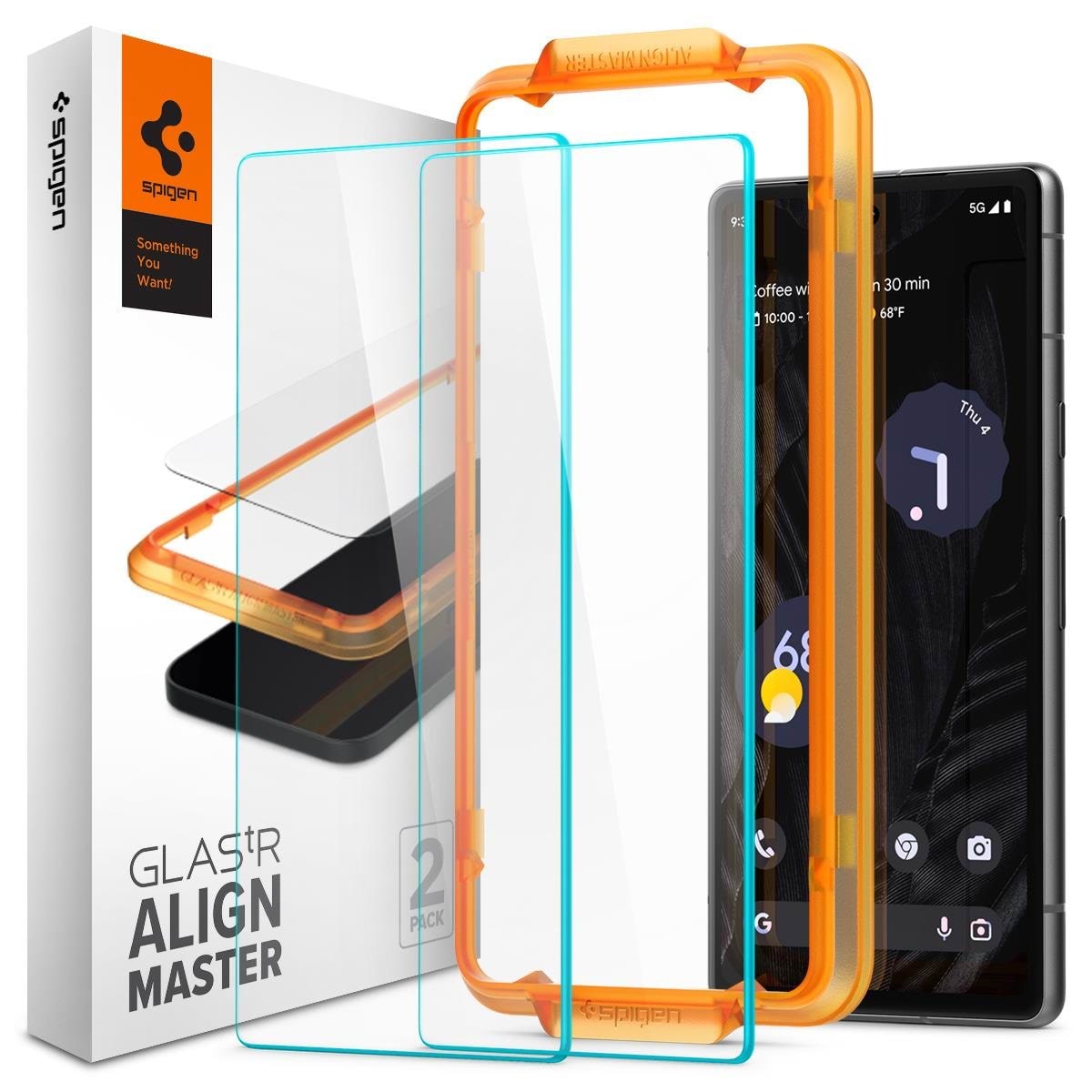 Spigen Glass Align Master Clear 2 Pack - Google Pixel 7a - Handys Schutzfolie Agl05968