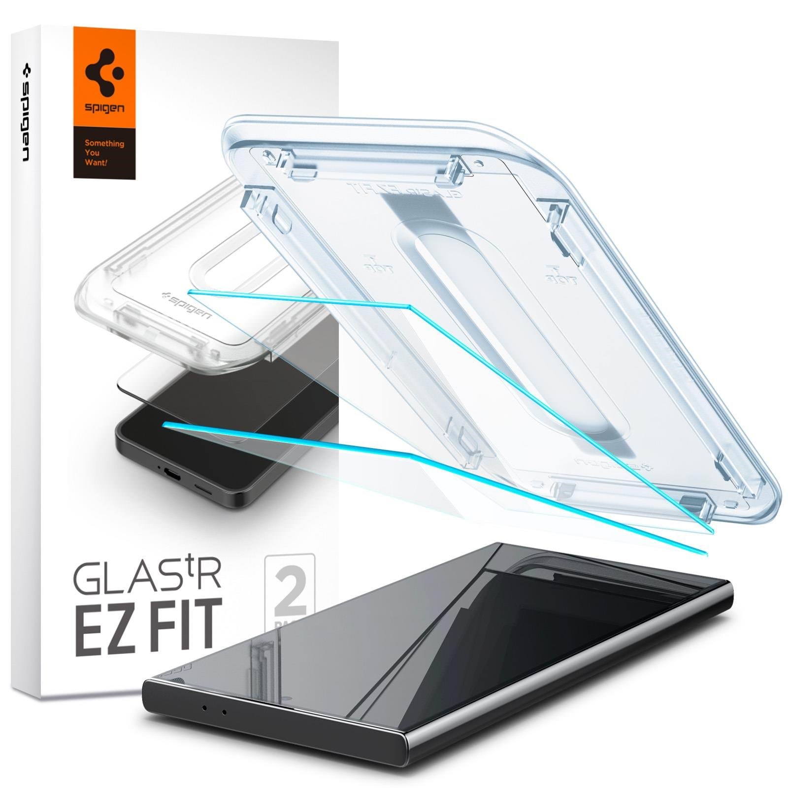 Spigen Glass tR EZ Fit HD Transparency 2 Pack - Samsung Galaxy S24 Ultra - Handys Schutzfolie