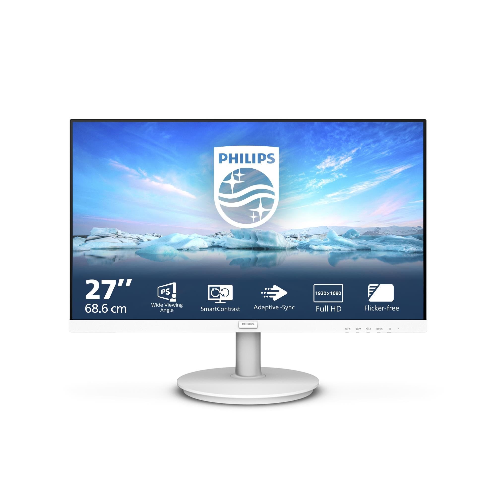 27" Philips V-line 271v8aw - 1920x1080 (Fhd) - 75hz - Ips - Bildschirm White 271v8aw/00