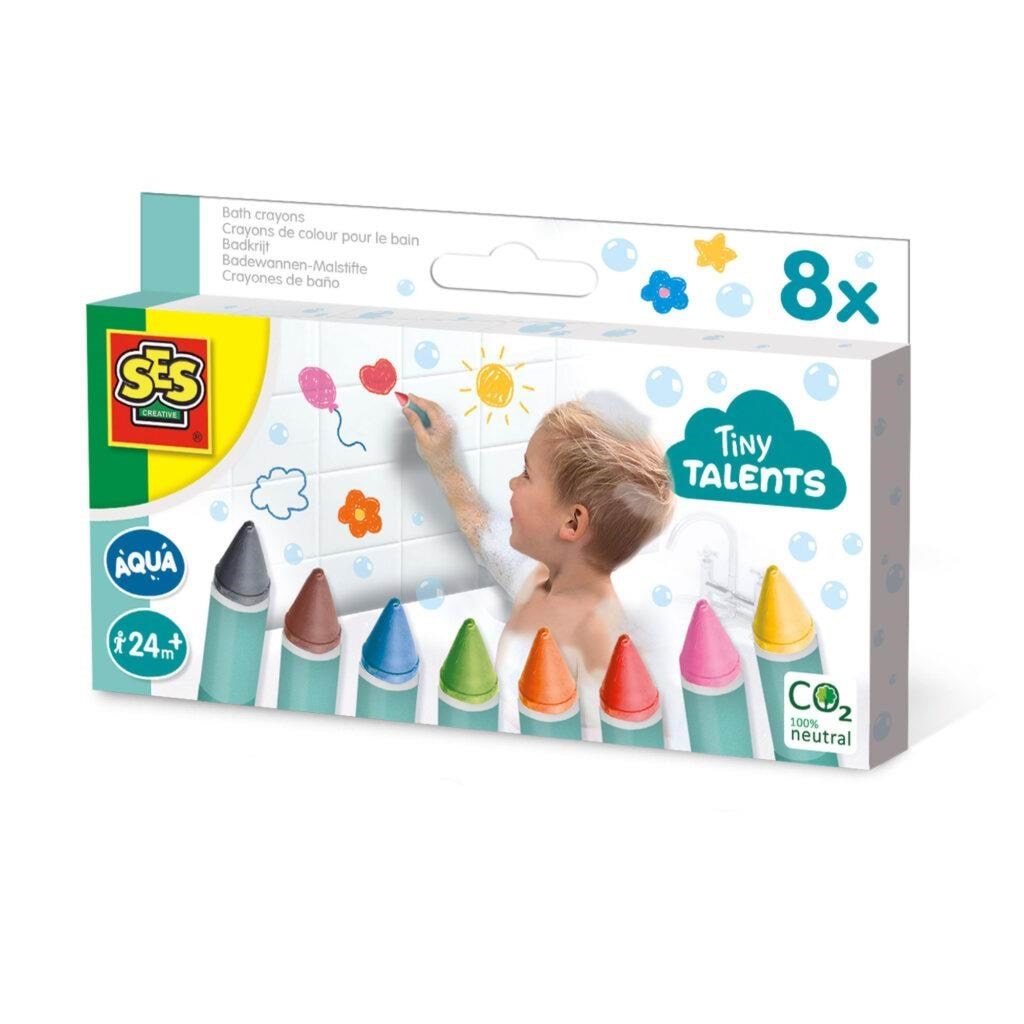 Ses Creative Tiny Talents Bath Chalk - 8 Colors - Baby Spielzeug