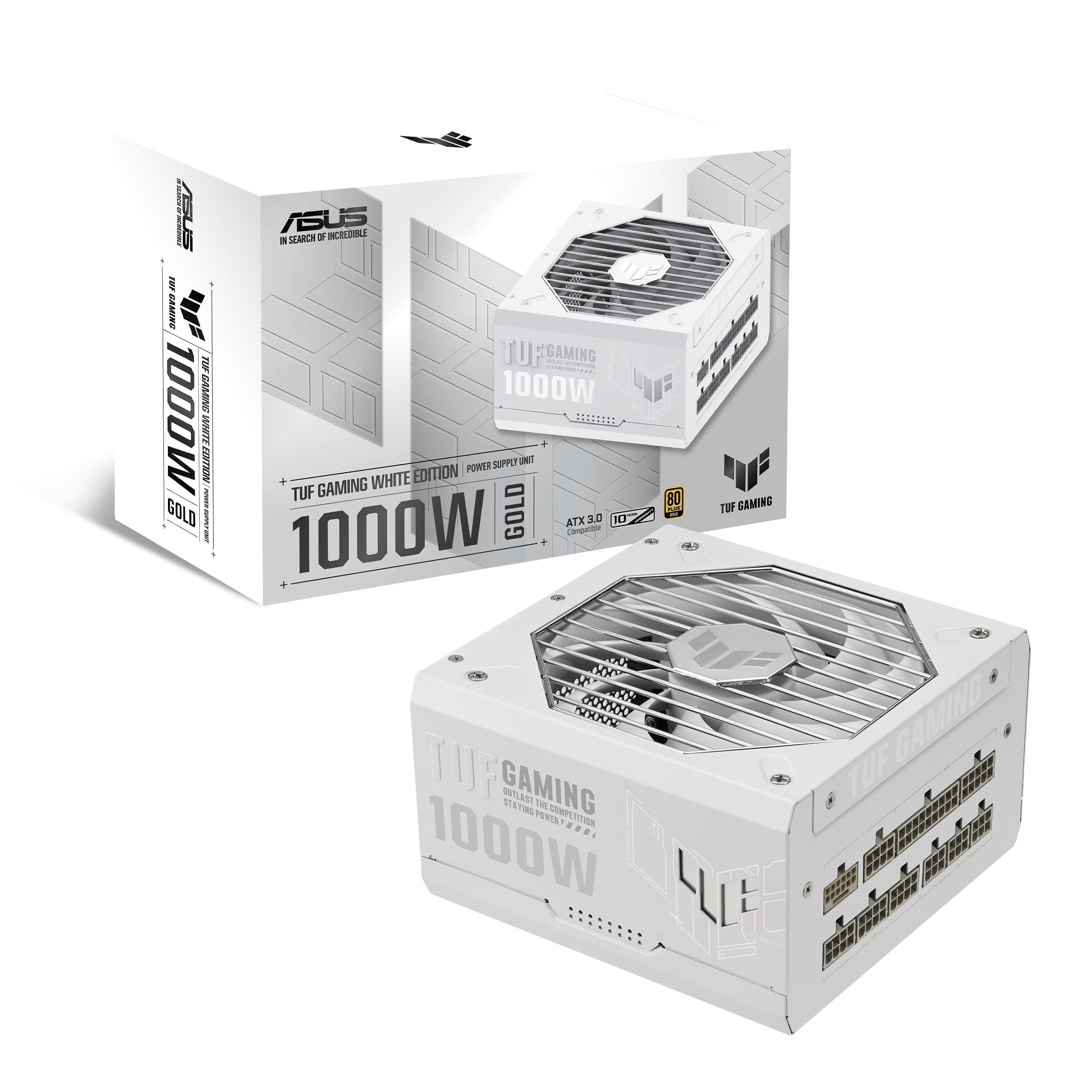 Asus Tuf Gaming 1000g - White Netzteile - 1000 Watt - 135 mm - Atx 3.1 - 80 Plus Gold Zertifiziert