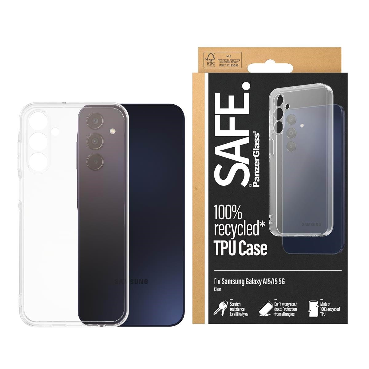 Safe by Panzerglass Tpu Case Samsung Galaxy A15 | A15 5G | Transparent - Handys Cover Cases