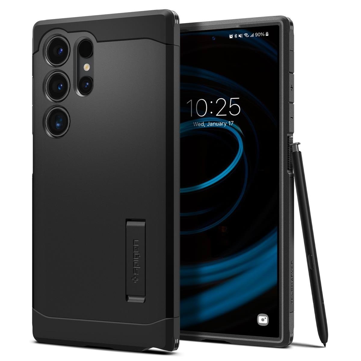 Spigen Tough Armor - Black - Samsung Galaxy S24 Ultra - Handys Cover Cases
