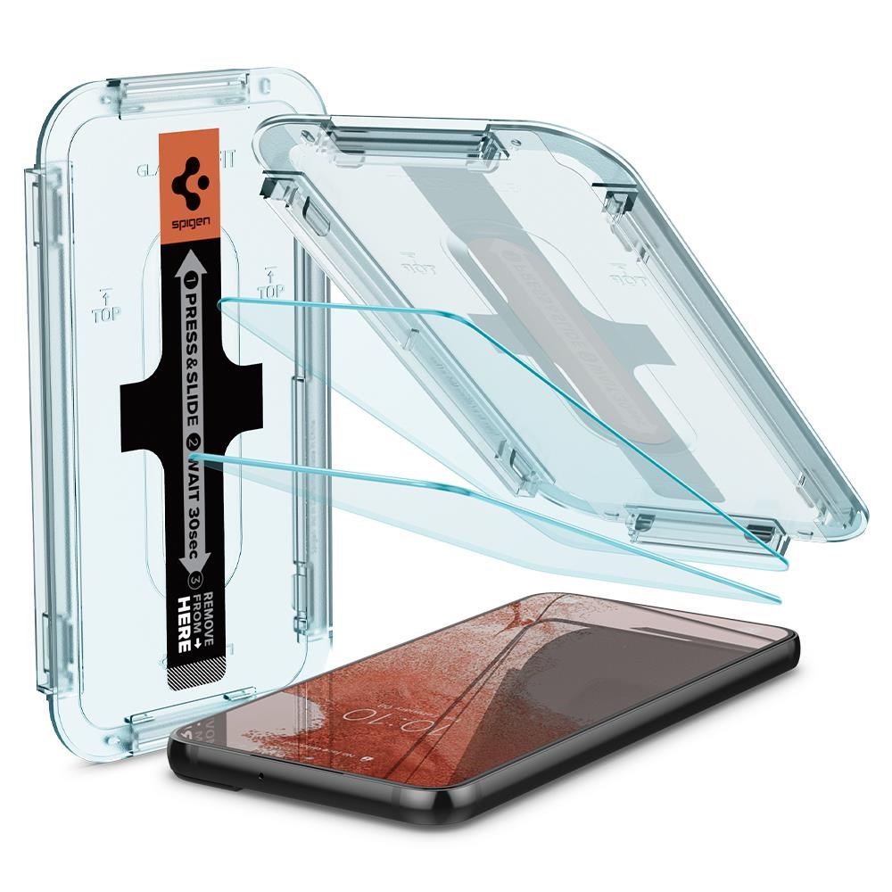 Spigen Glass tR EZ Fit 2 Pack - Samsung Galaxy S22 - Handys Schutzfolie Agl04151