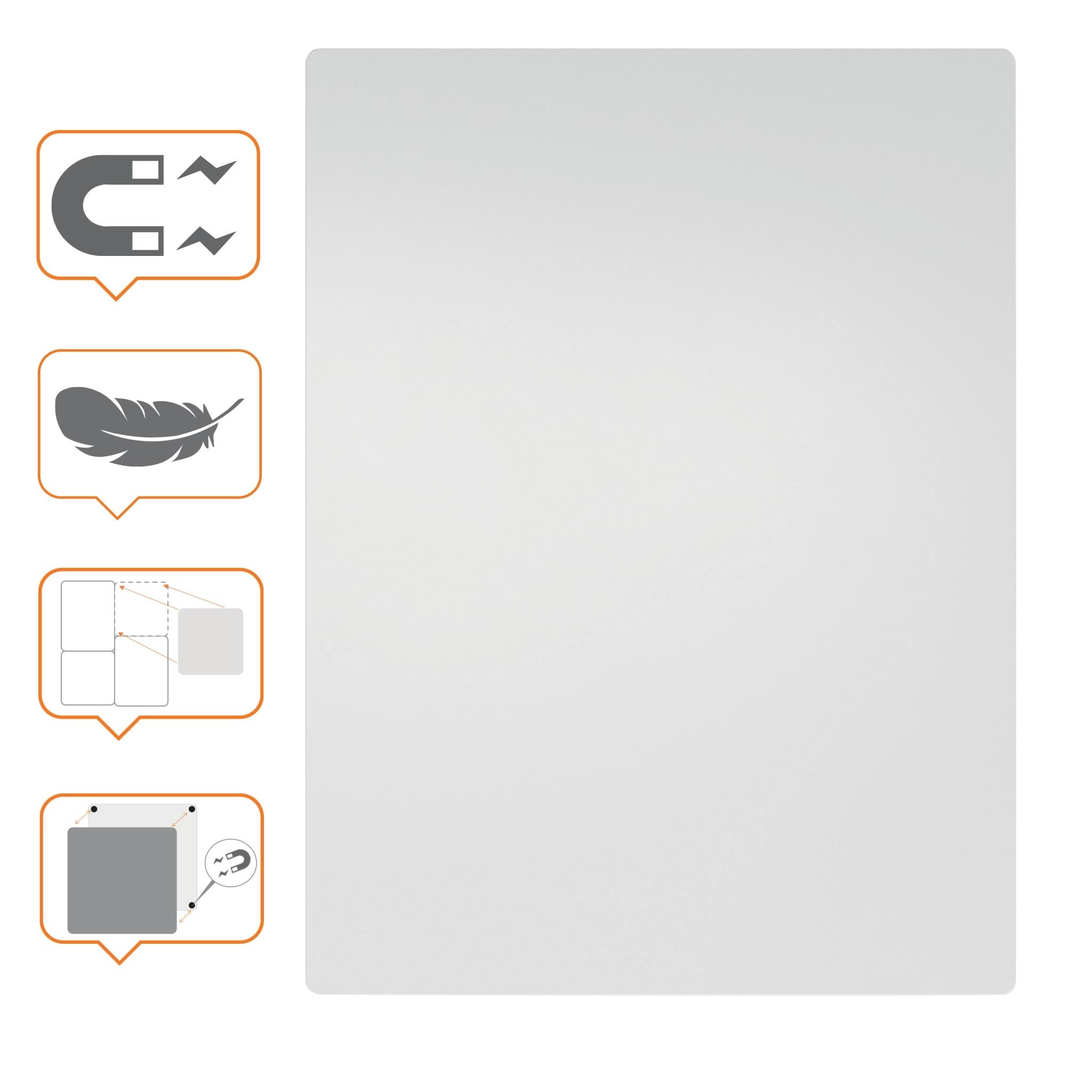 Nobo Rahmenloses Magnetisches Modulares Whiteboard 600x450mm - Konferenz Und Praesentation 1915656