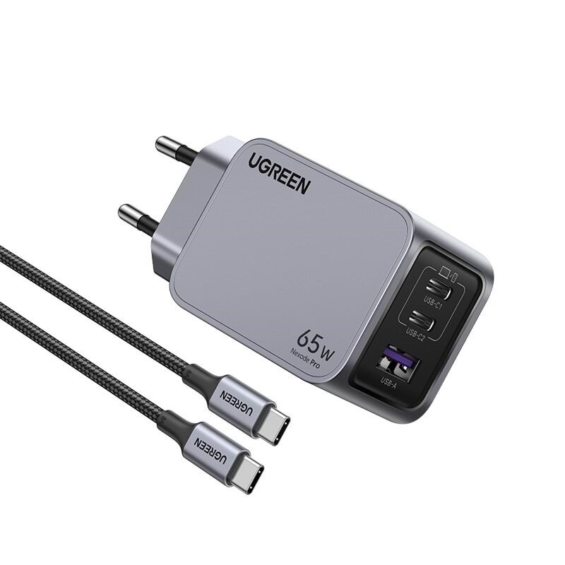 Ugreen Nexode Pro 65w 3-port Gan Fast Charger - Handys Adapter Und Ladegeraete 25871