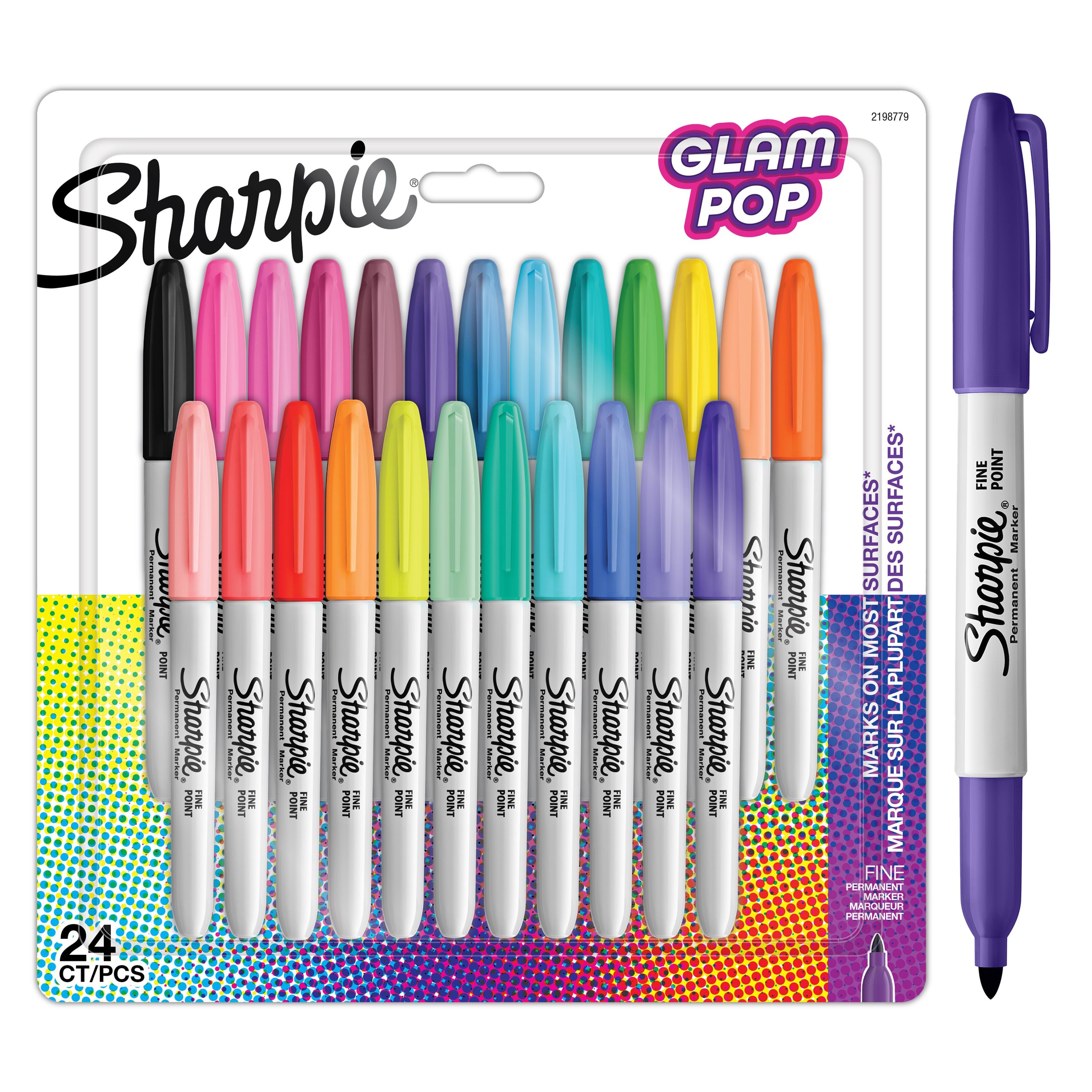 Sharpie Glam Pop-permanentmarker | Feine Spitze Für Klare Details | Verschiedene Farben | 24 Markierstifte - Utensilien Zum Schreiben Und Zeichnen