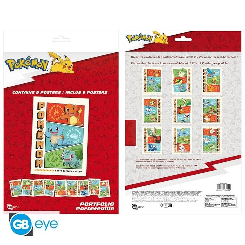 Abystyle - Pokemon Portfolio 9 Posters Starters (21x29.7cm) - Plakat - Merchandise Gbydco529