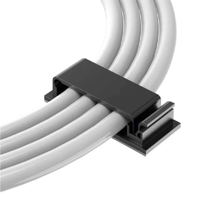 Desire2 Enfold Cable Clips Black 40-pack - Kabelkanal Kabelschlauch Schwarz D2ccp40bk