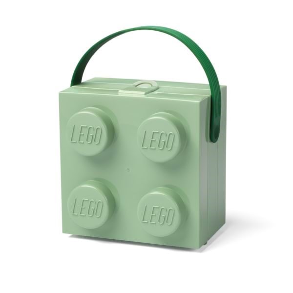 Lego Box W. Handle - Sand Green - Kinderzimmer
