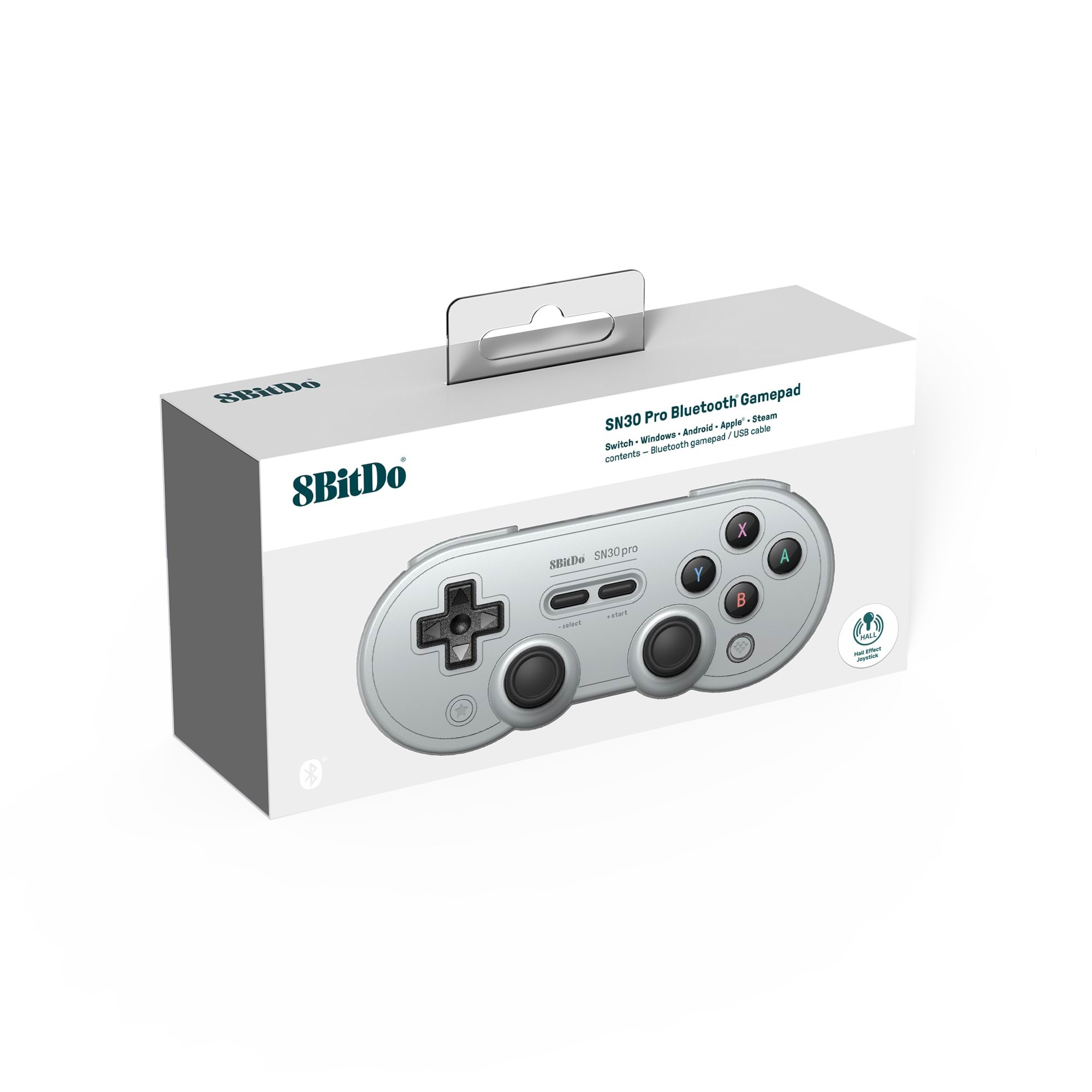 8bitdo Sn30 Pro Bluetooth Controller (Hall Effect) - Grey - Wireless Controller - Android - Gaming Zubehoer