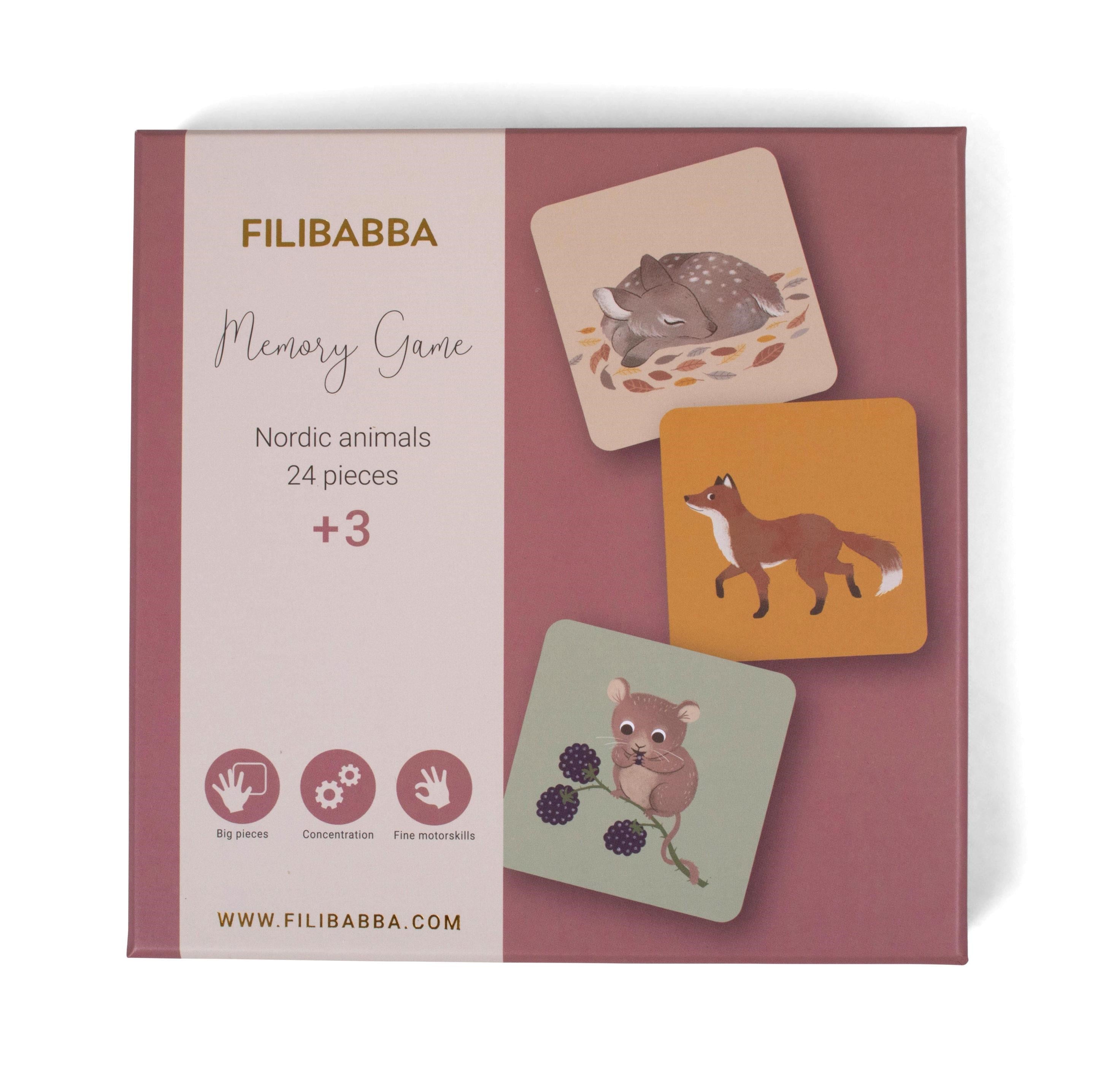 Filibabba Memory Game - Nordic Animals - Baby Spielzeug