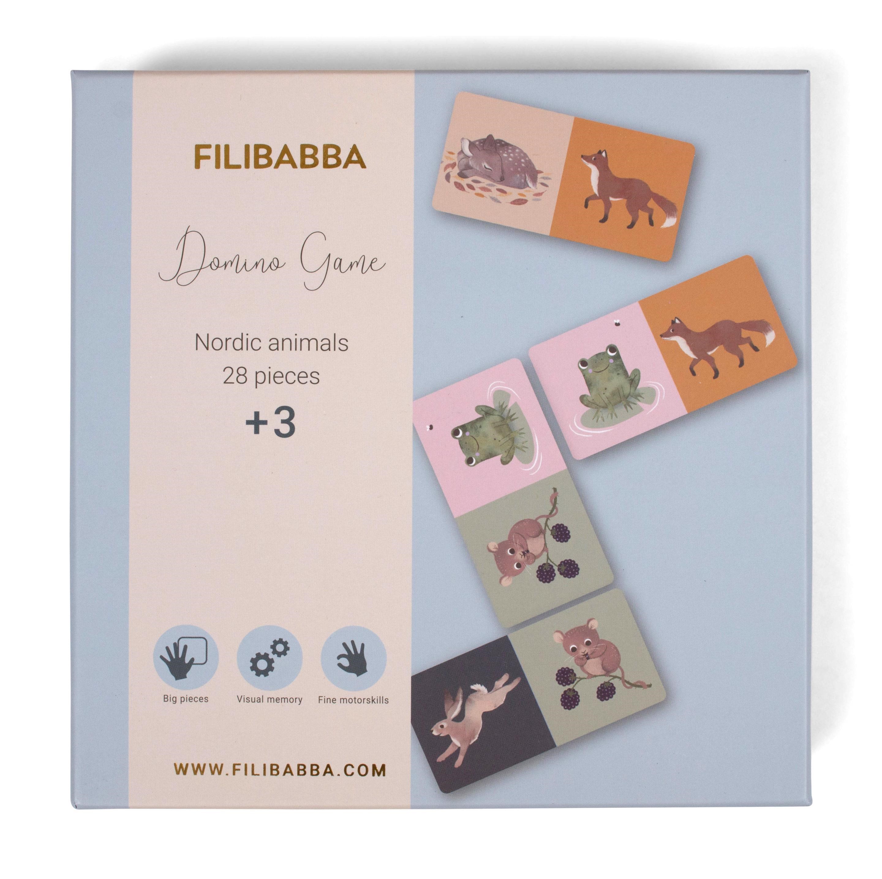 Filibabba Domino Game - Nordic Animals - Baby Spielzeug