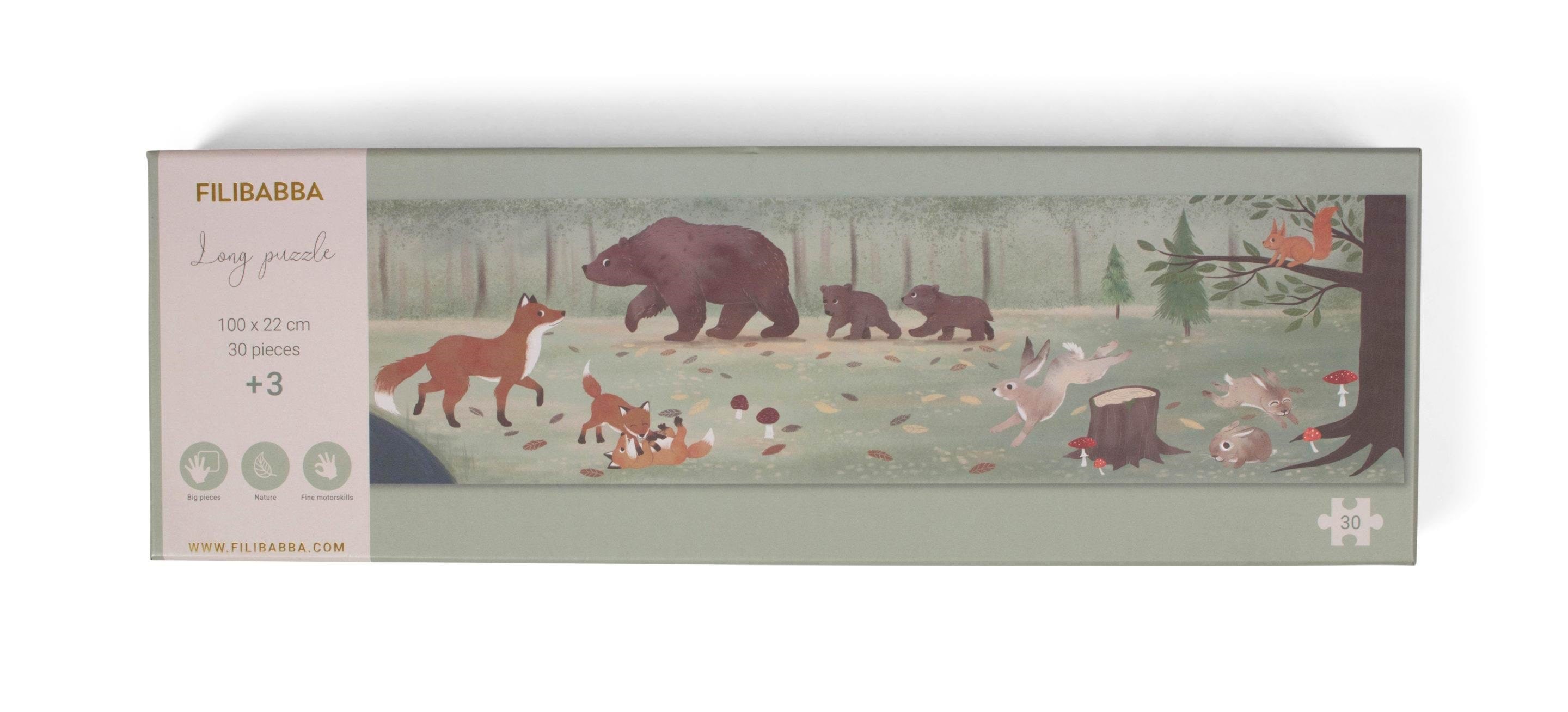 Filibabba Puzzle With 30 Pcs - Nordic Animals - Baby Spielzeug