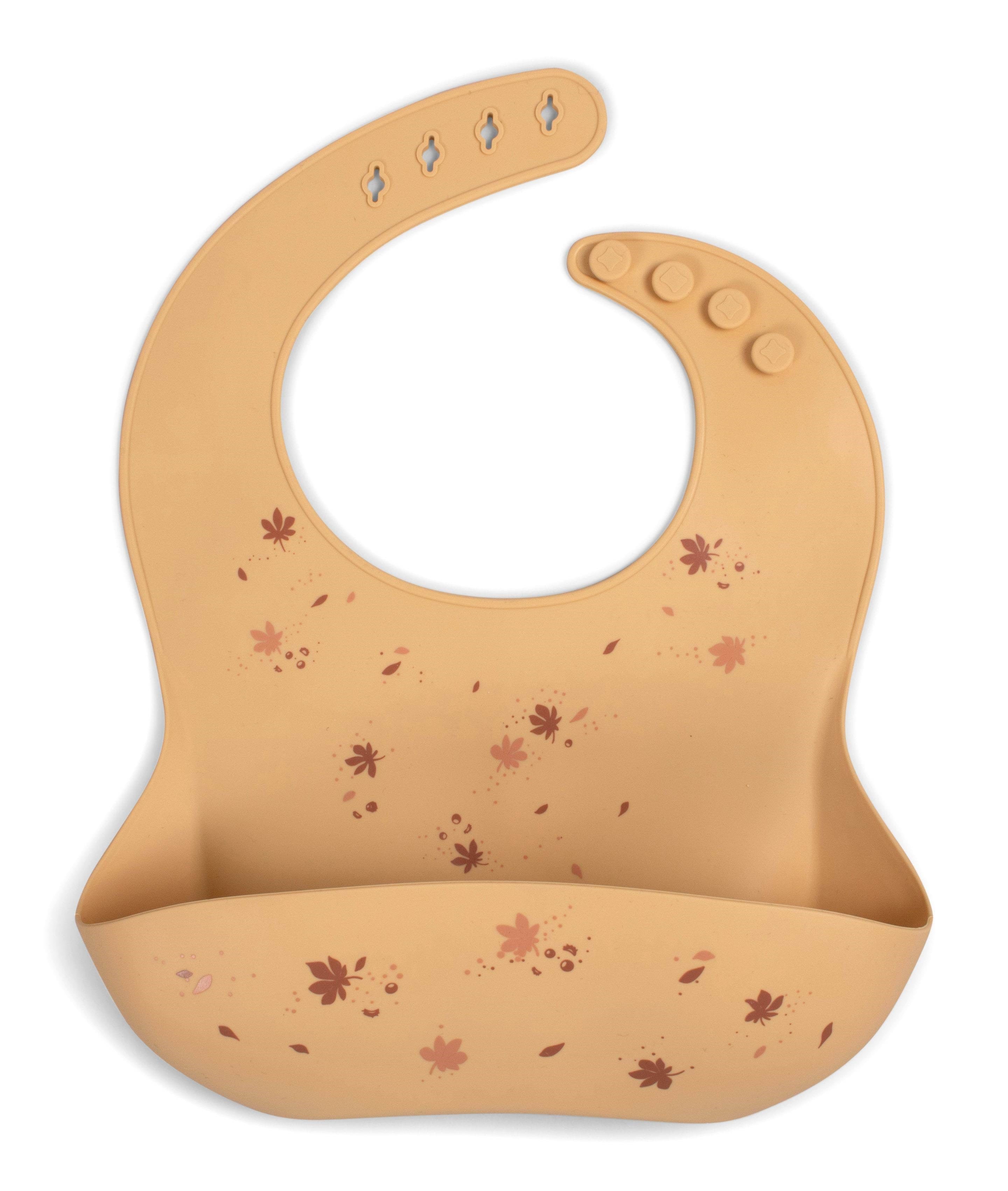 Filibabba Silicone Bib With Print - Chestnuts - Babypflege