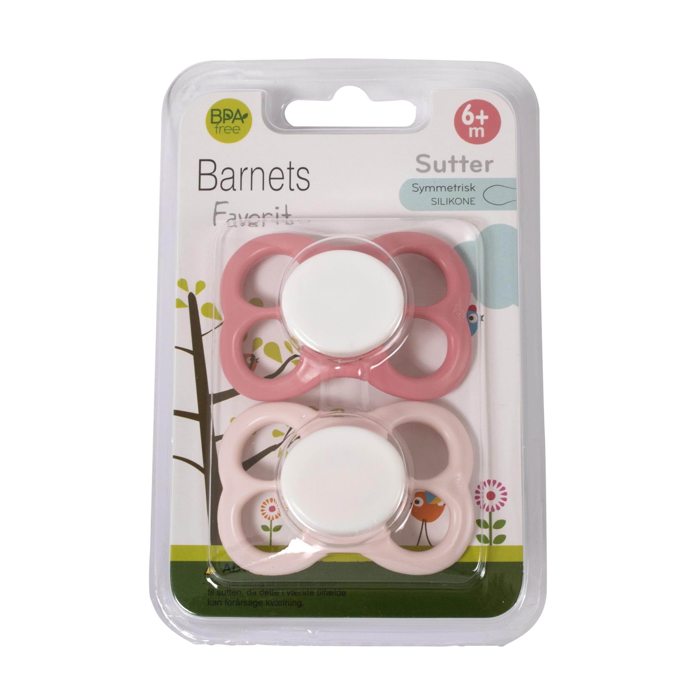 Barnets Favorit 2 Pak Luftsutter Silikone 6+ Mdr. - Rosa/lyserød - Babypflege Bf-10006-1