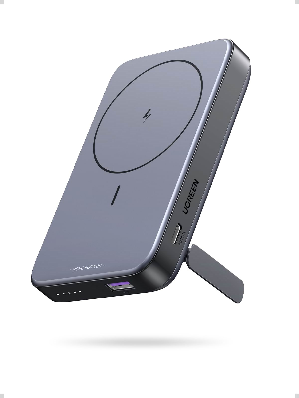 Ugreen Foldable Kickstand Magnetic Battery - 10000 Mah - Powerbank Akku Grau 15086