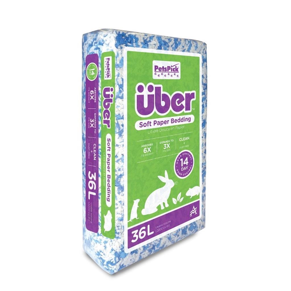Über Paper Bedding 36 L Blue/white - Nagetiere