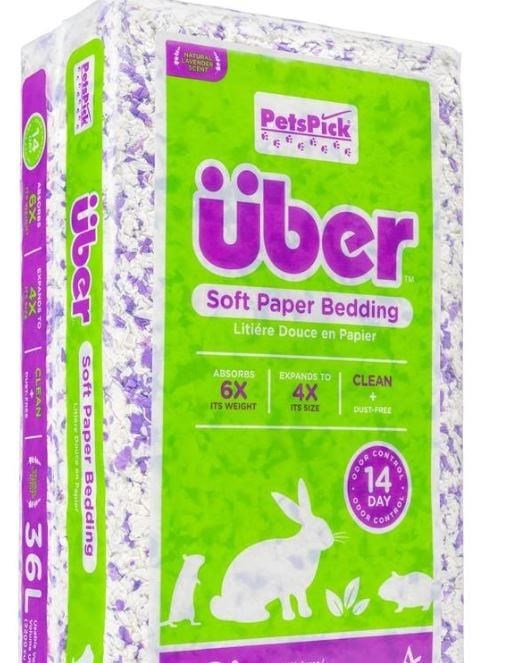 Über Paper Bedding 56 L Purple/white W/lavender Scent - Nagetiere