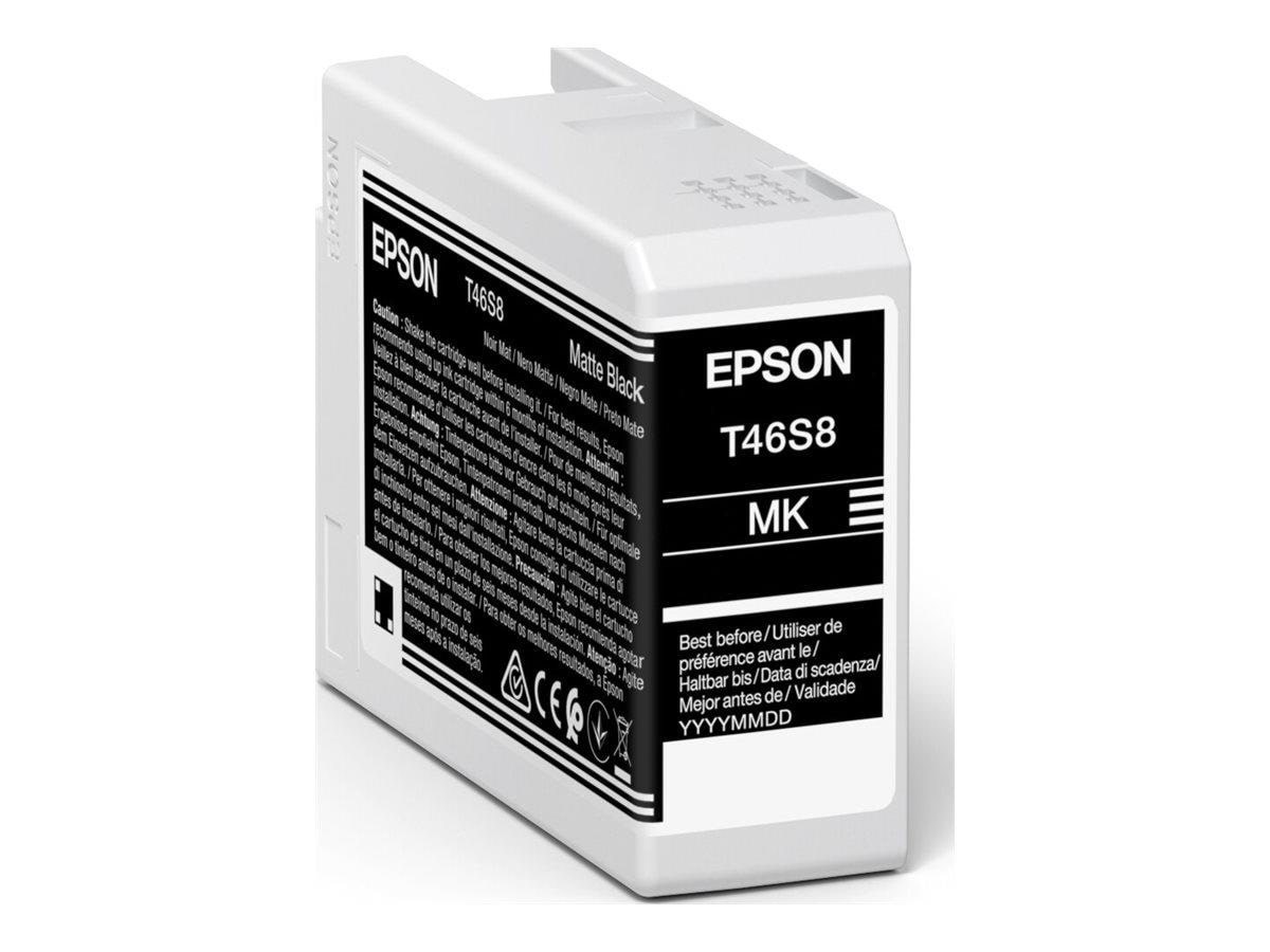 Epson Ink Ultrachrome Pro T46s80n Matte Black 25ml - Druckerzubehoer Tinte Toner Matt Schwarz C13t46s80n