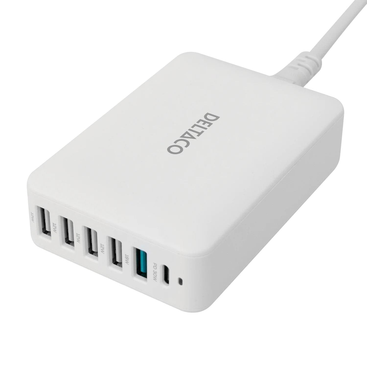 Deltaco Usbc-mo100 Usb Charging Station - Handys Adapter Und Ladegeraete