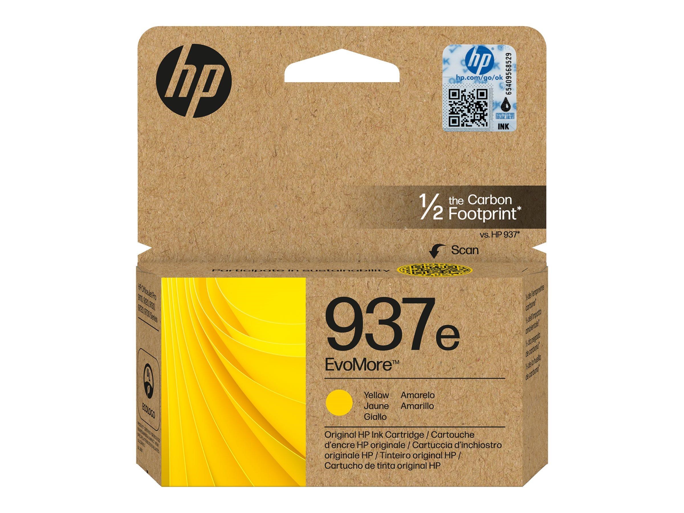 HP 937e / 4s6w8ne Evomore Yellow Ink - Druckerzubehoer Tinte Toner Gelb