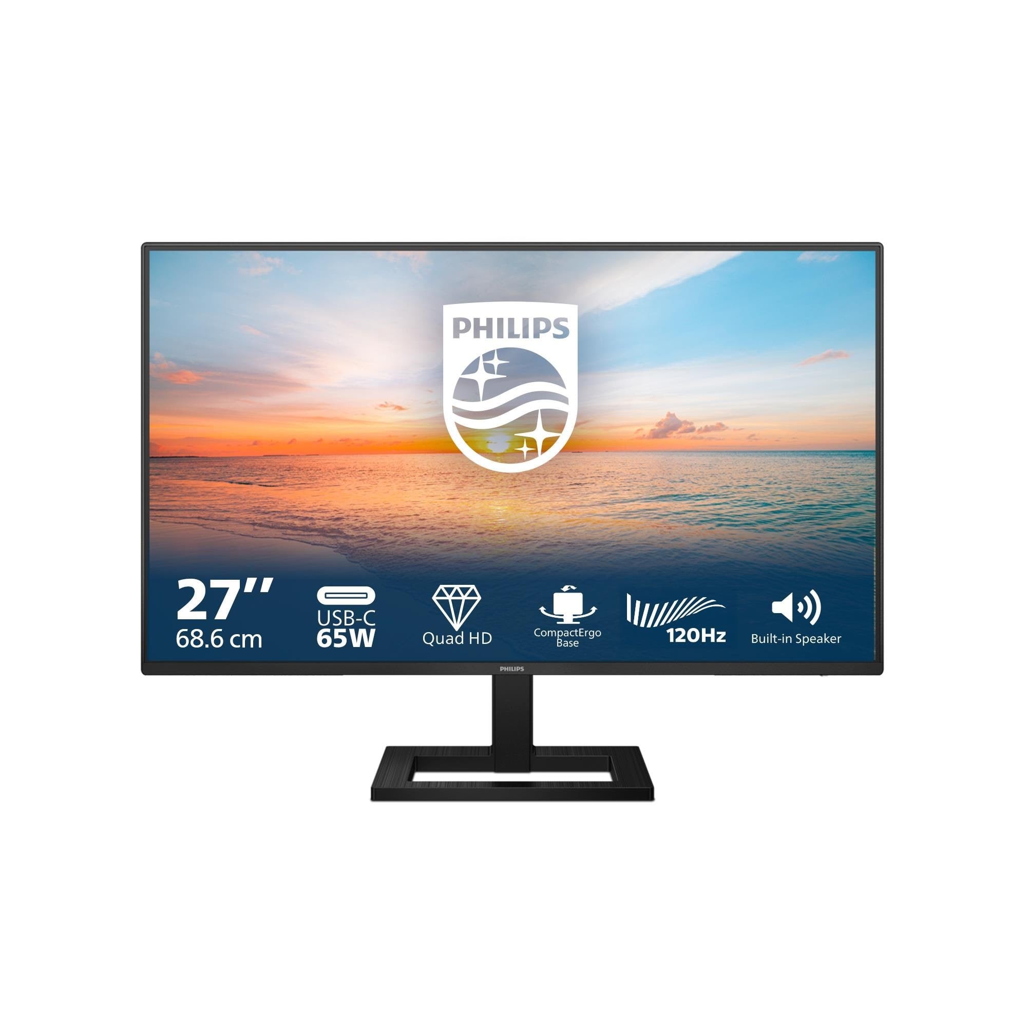 27" Philips 27e1n1600ae - 2560x1440 (Qhd) - 100hz - Ips - Bildschirm Black 27e1n1600ae/00