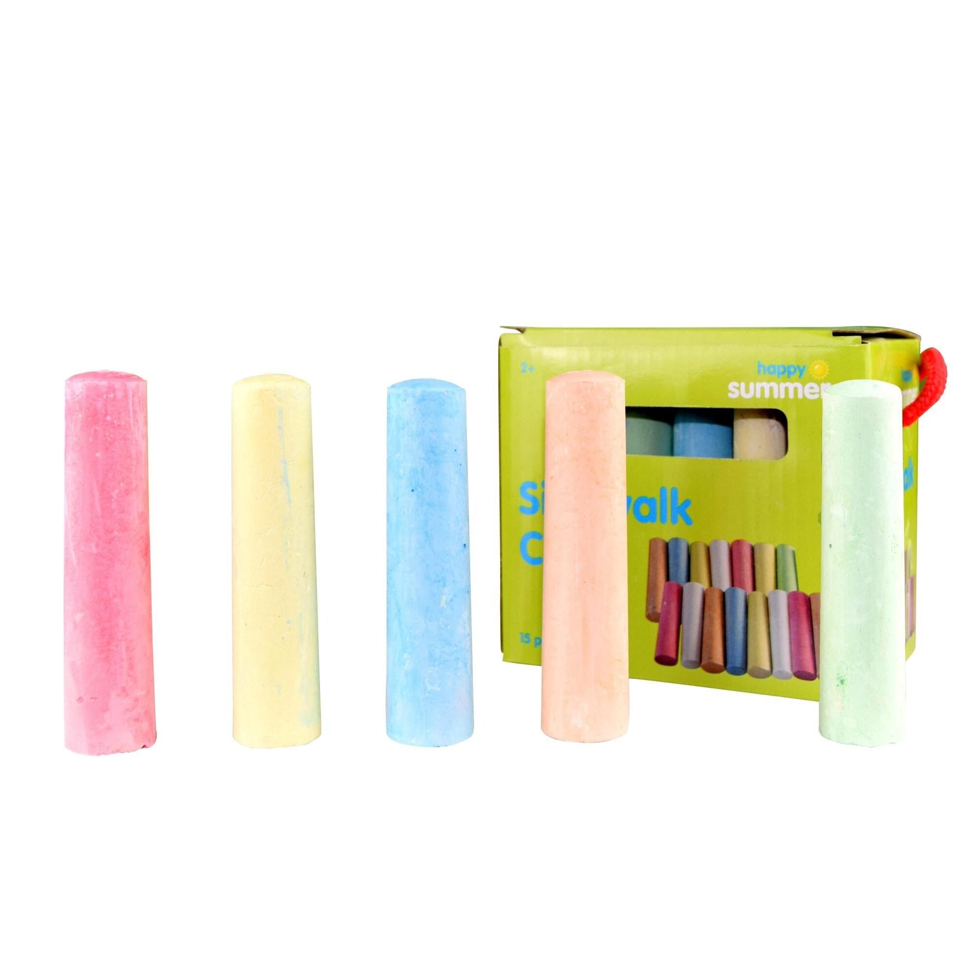 Happy Summer Sidewalk Chalk 15 Pcs Box - Spiele im Freien 303200
