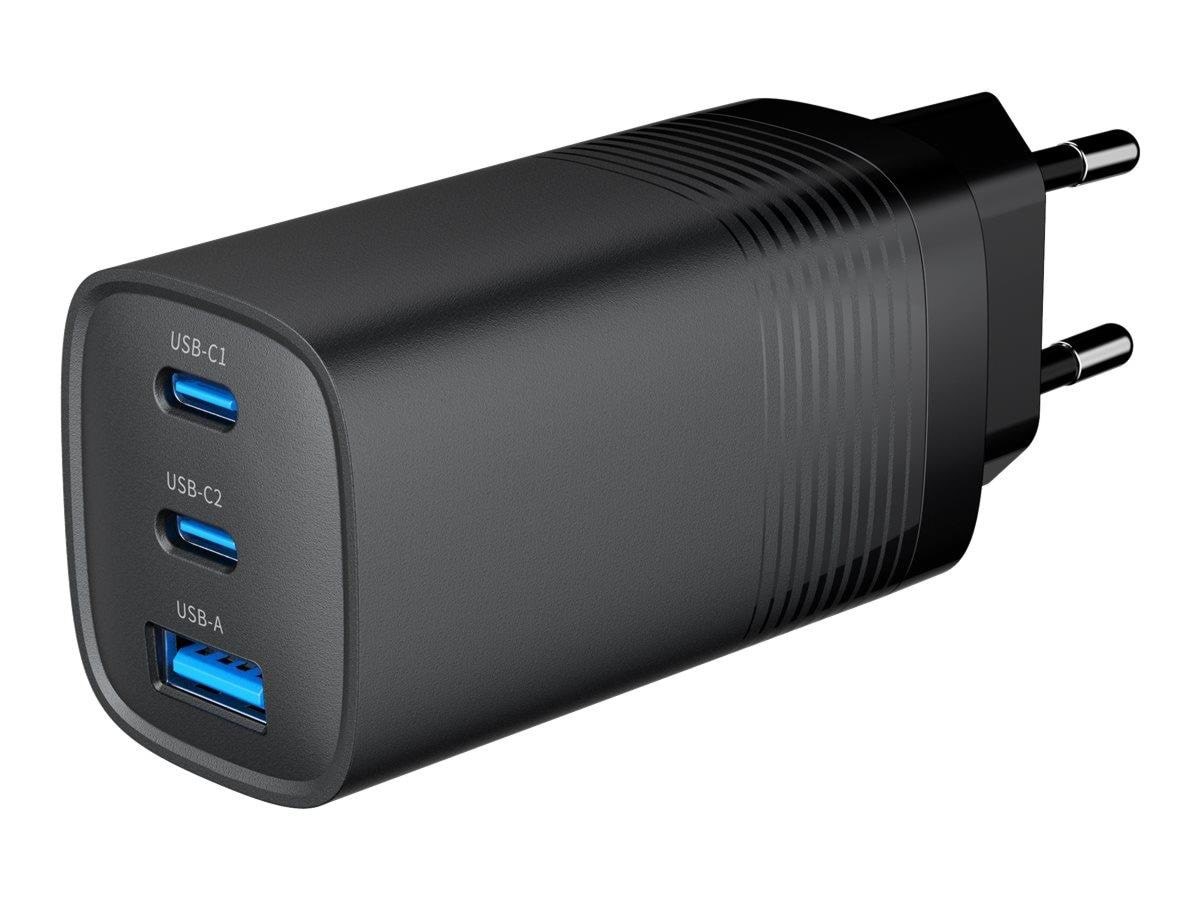 Gembird Universal Gan Usb Charger QC 3.0 & PD 65w 2-port - Black - Handys Adapter Und Ladegeraete Ta-uc-pdqc65-01-bk