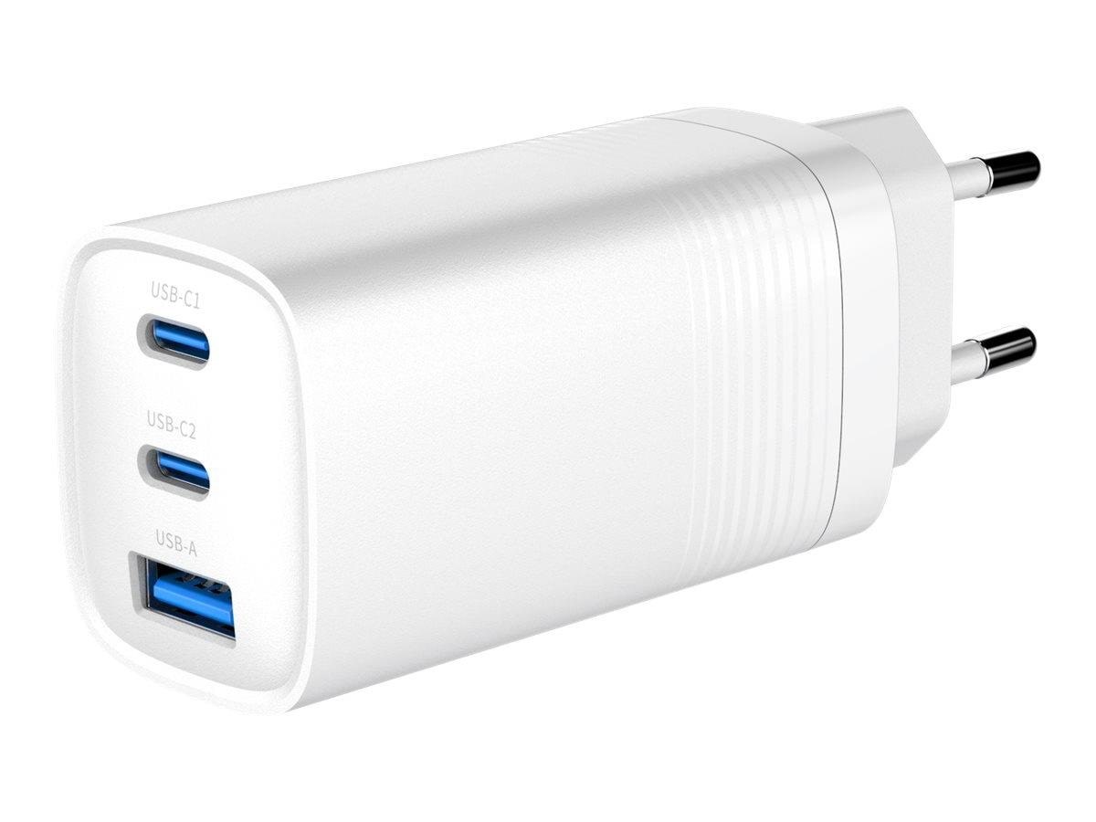 Gembird Universal Gan Usb Charger QC 3.0 & PD 65w 2-port - White - Handys Adapter Und Ladegeraete