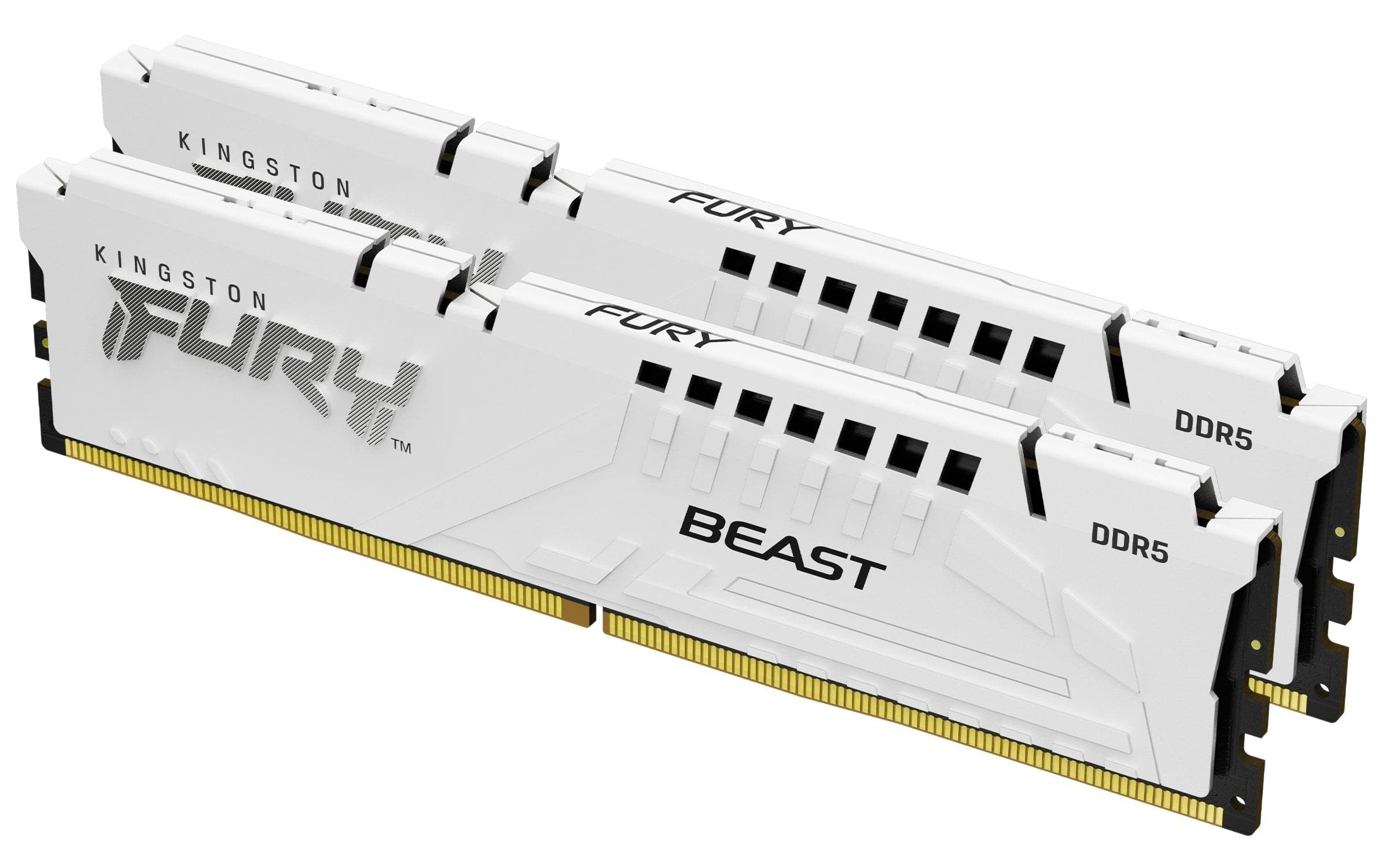 Kingston Fury Beast Ddr5-6400 - 32gb - Cl32 - Dual Channel (2 Pcs) - Amd Expo & Intel Xmp - Weiß - Ram